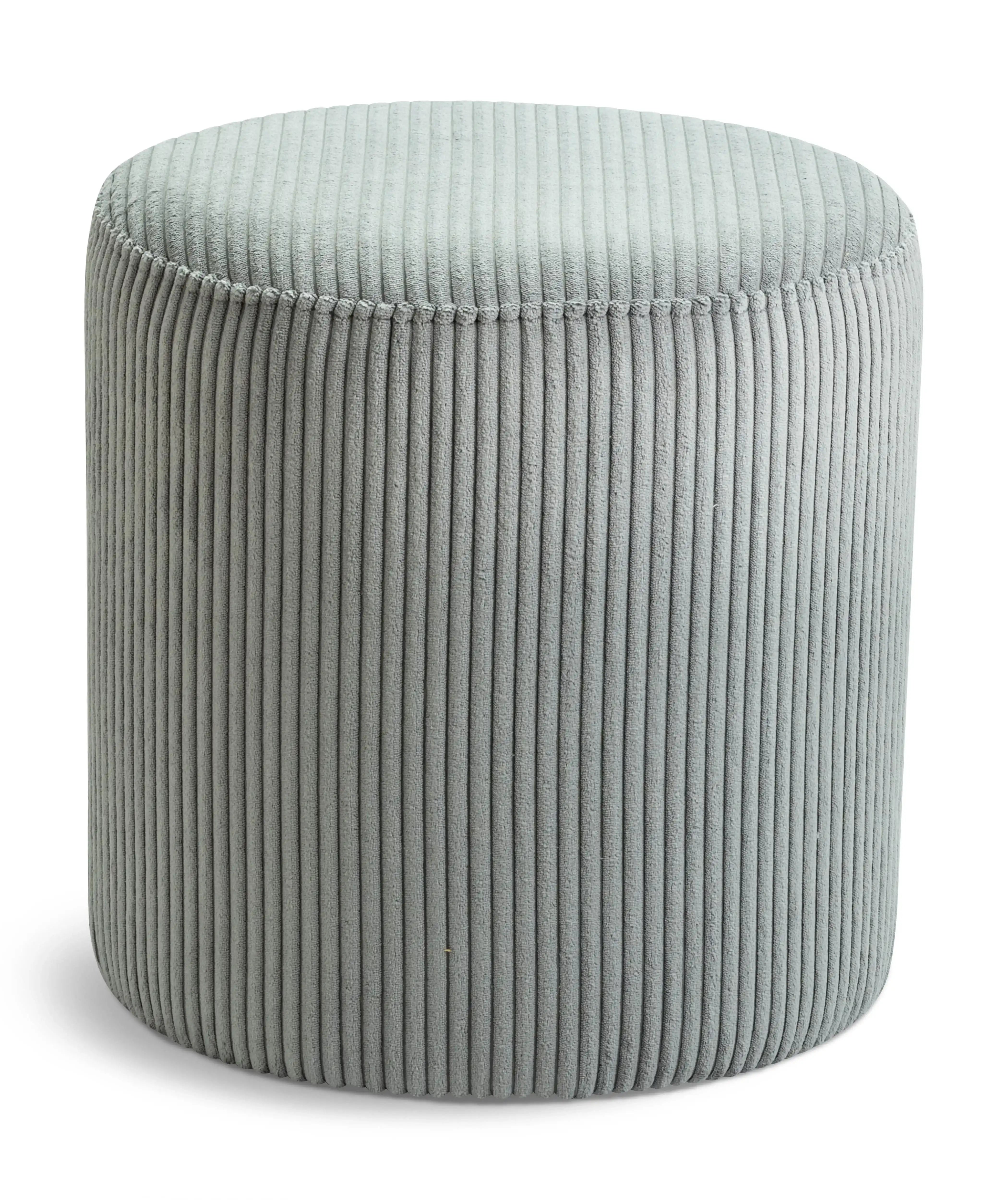 Roy - Round Microsuede Ottoman / Stool - Best Buy Furniture