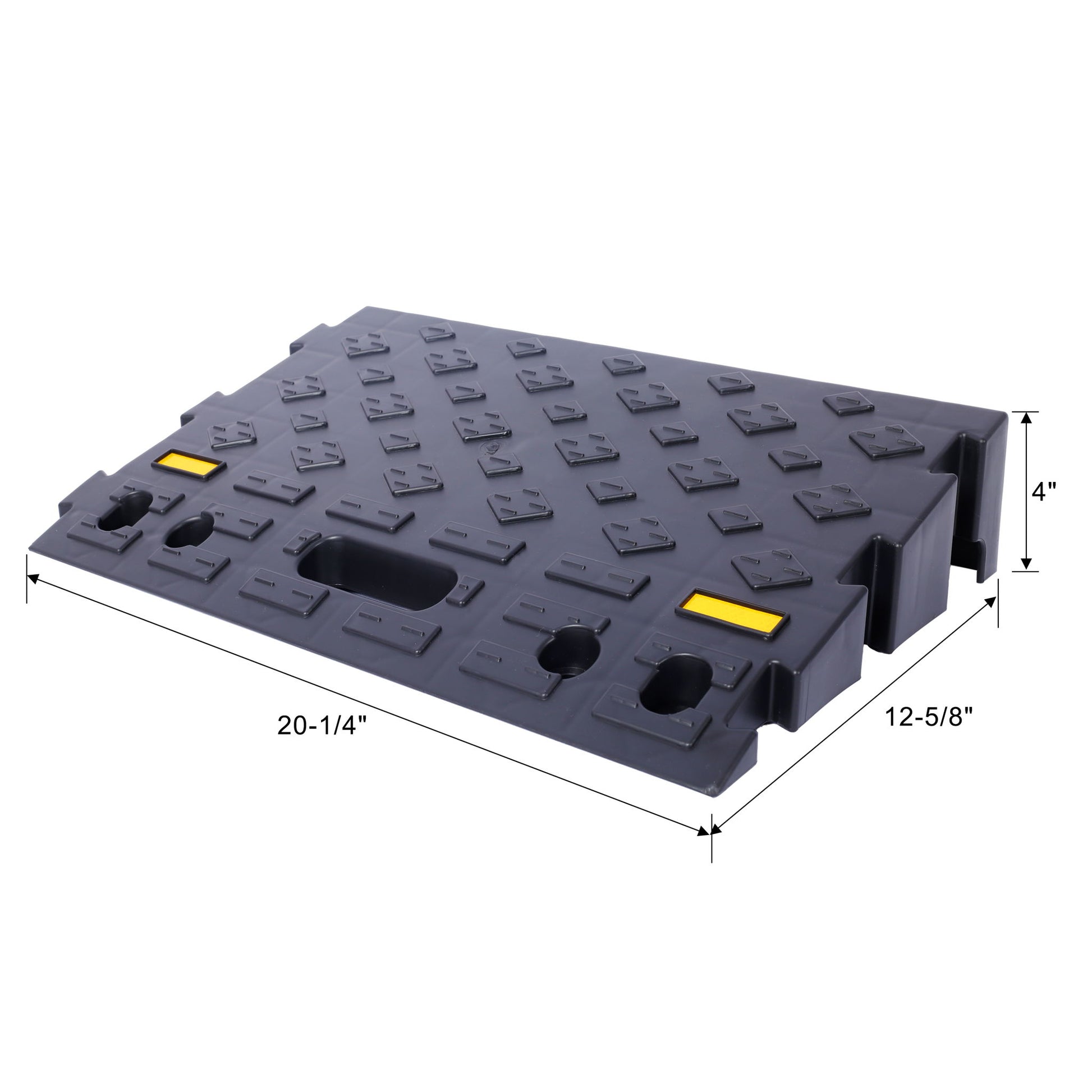 Heavy Duty Plastic 4" High Portable Automotive Curb Ramp For Cars & Wheelchairs Interlocking Design - Black - Best Buy Furniture