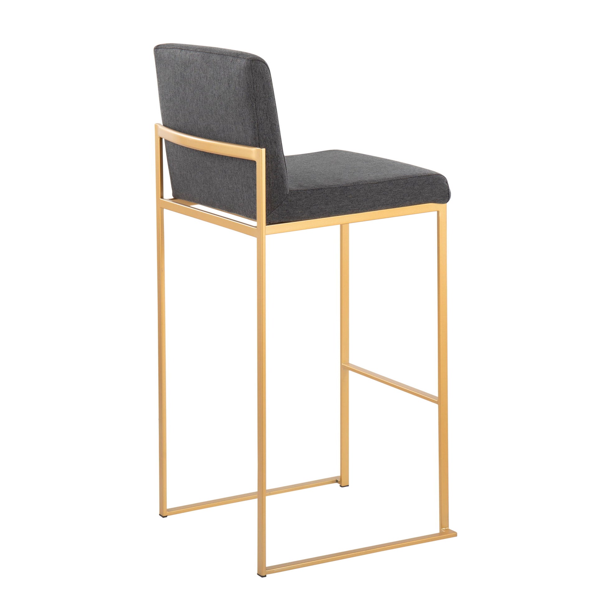 Fuji - Contemporary Design High Back Barstool (Set of 2) - Best Buy Furniture
