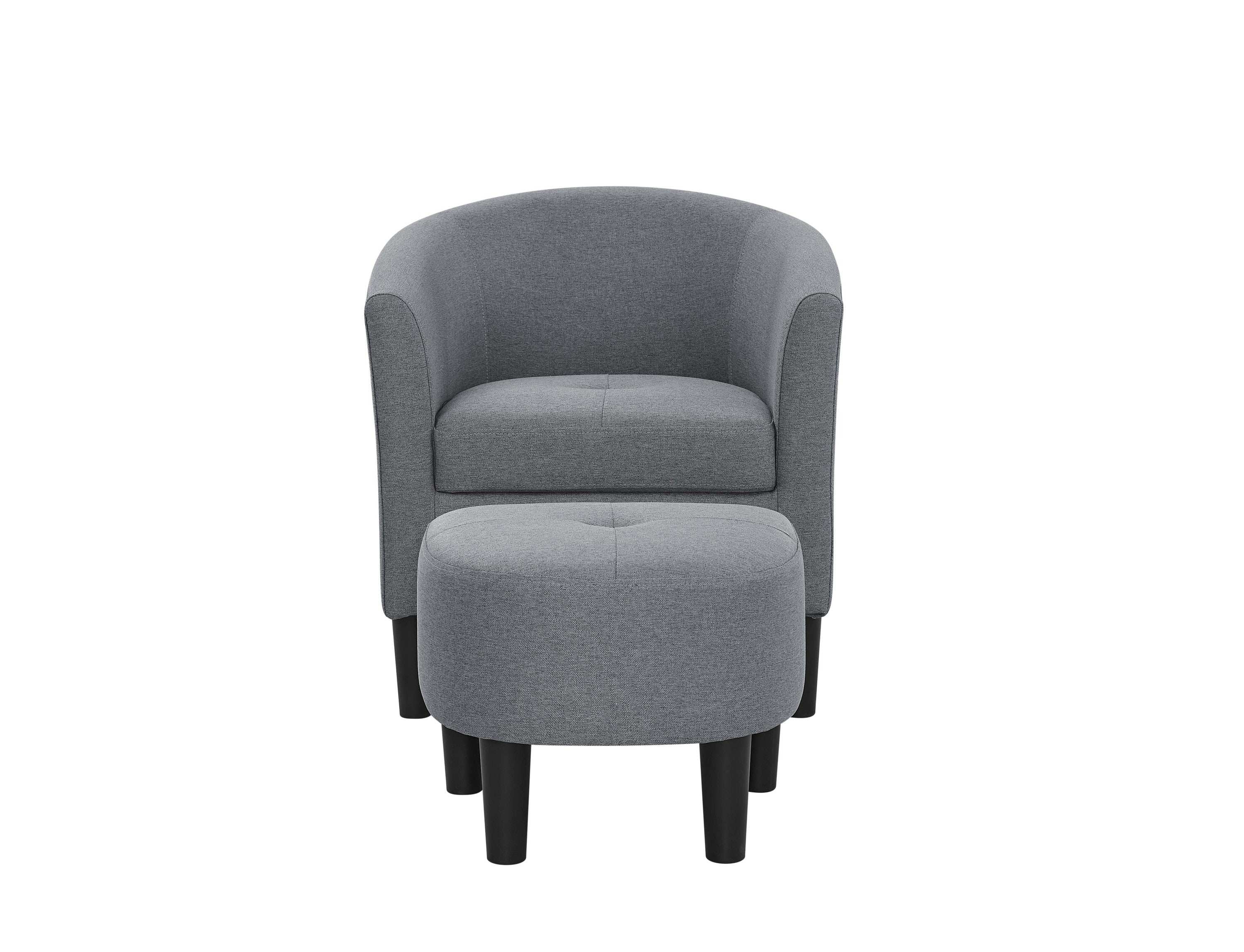 Moss 25.5' Wide Polyester Barrel Chair and Ottoman - Best Buy Furniture