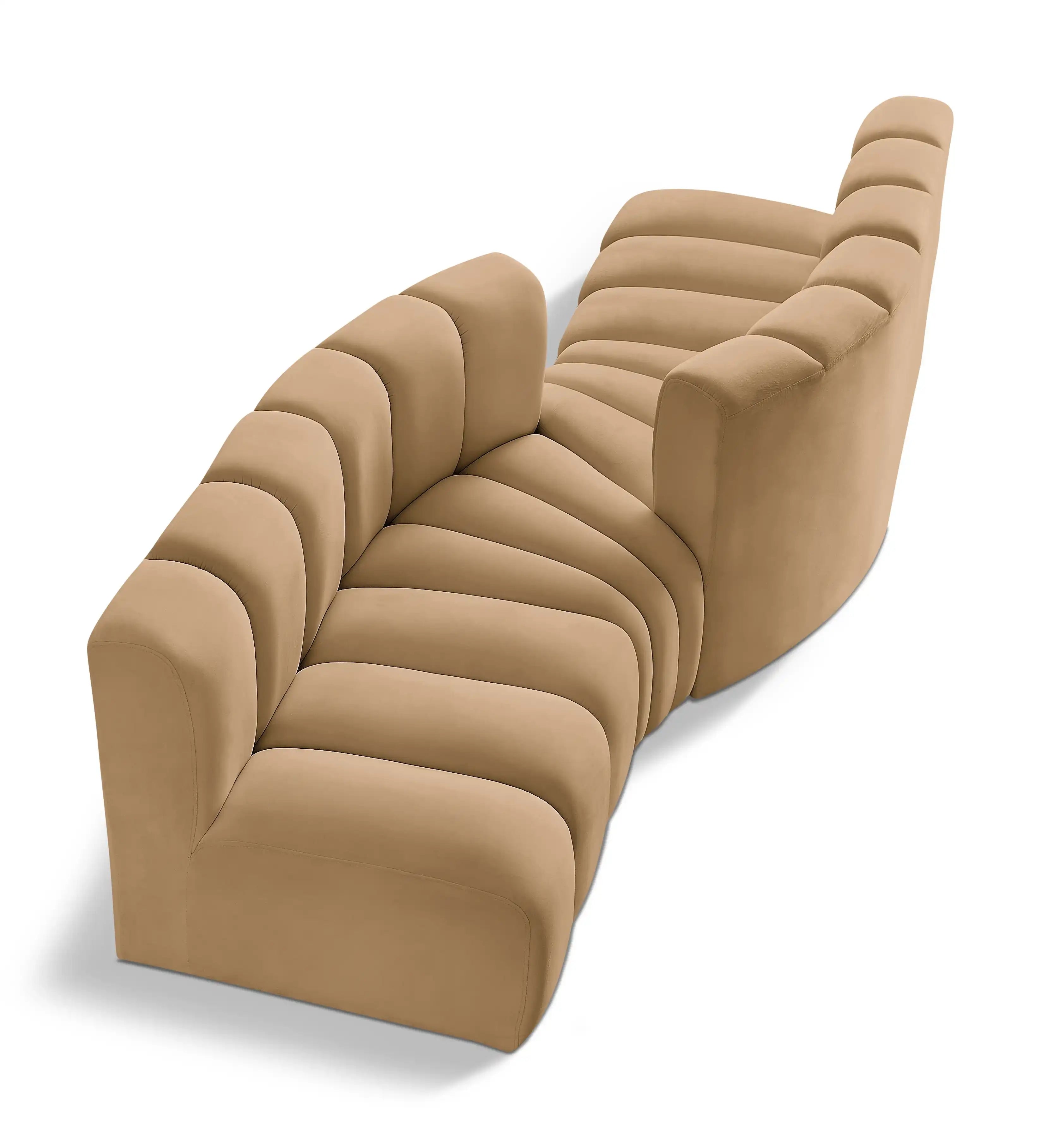 Arc - Velvet 4 Piece Sofa - Best Buy Furniture