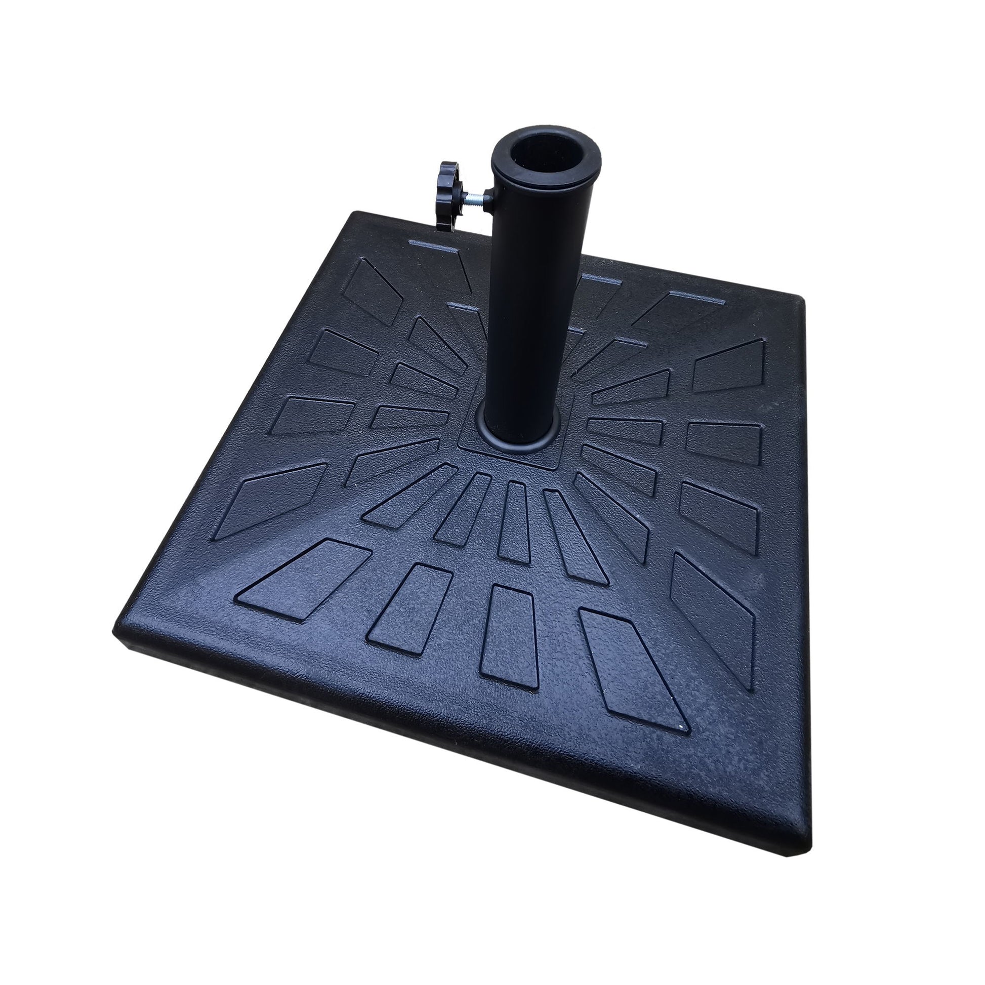 8.8' Outdoor Aluminum Patio Umbrella With 42 Pound Square Resin Umbrella Base - Best Buy Furniture