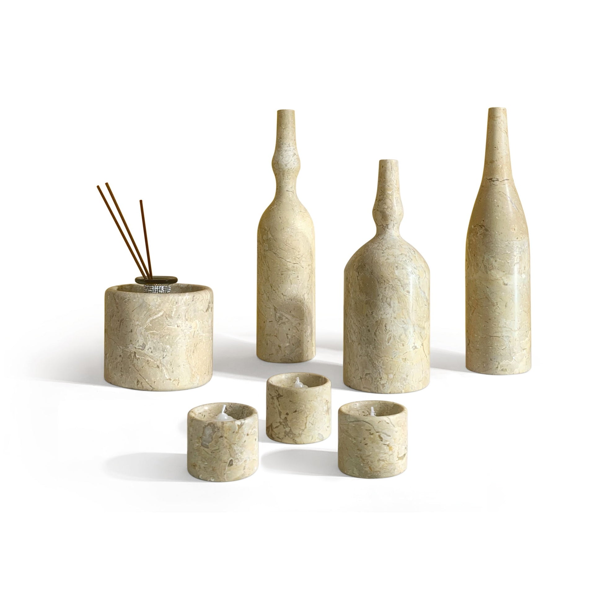 7 Pieces Luxury Natural Marble Living Room Accessories Set - Best Buy Furniture