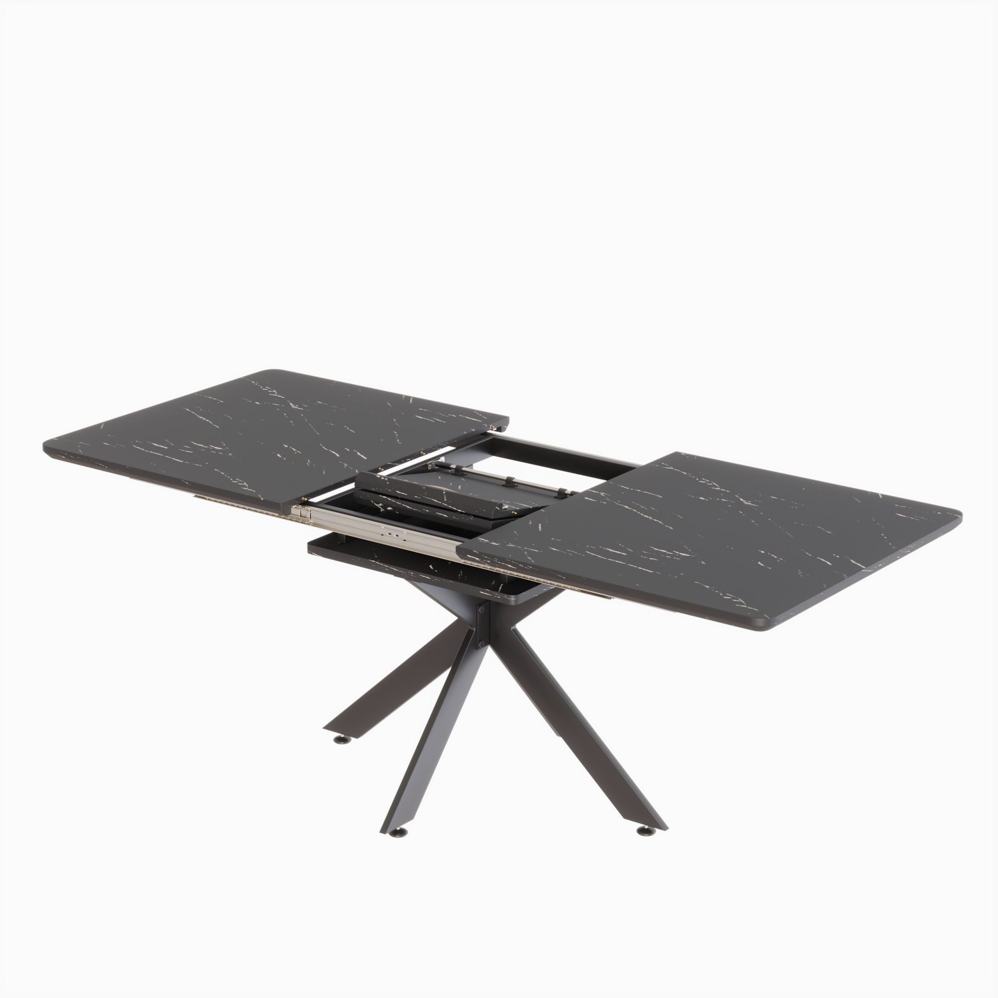 Extendable Dining Table Set With Curved Backrest Upholstered Chairs - Best Buy Furniture