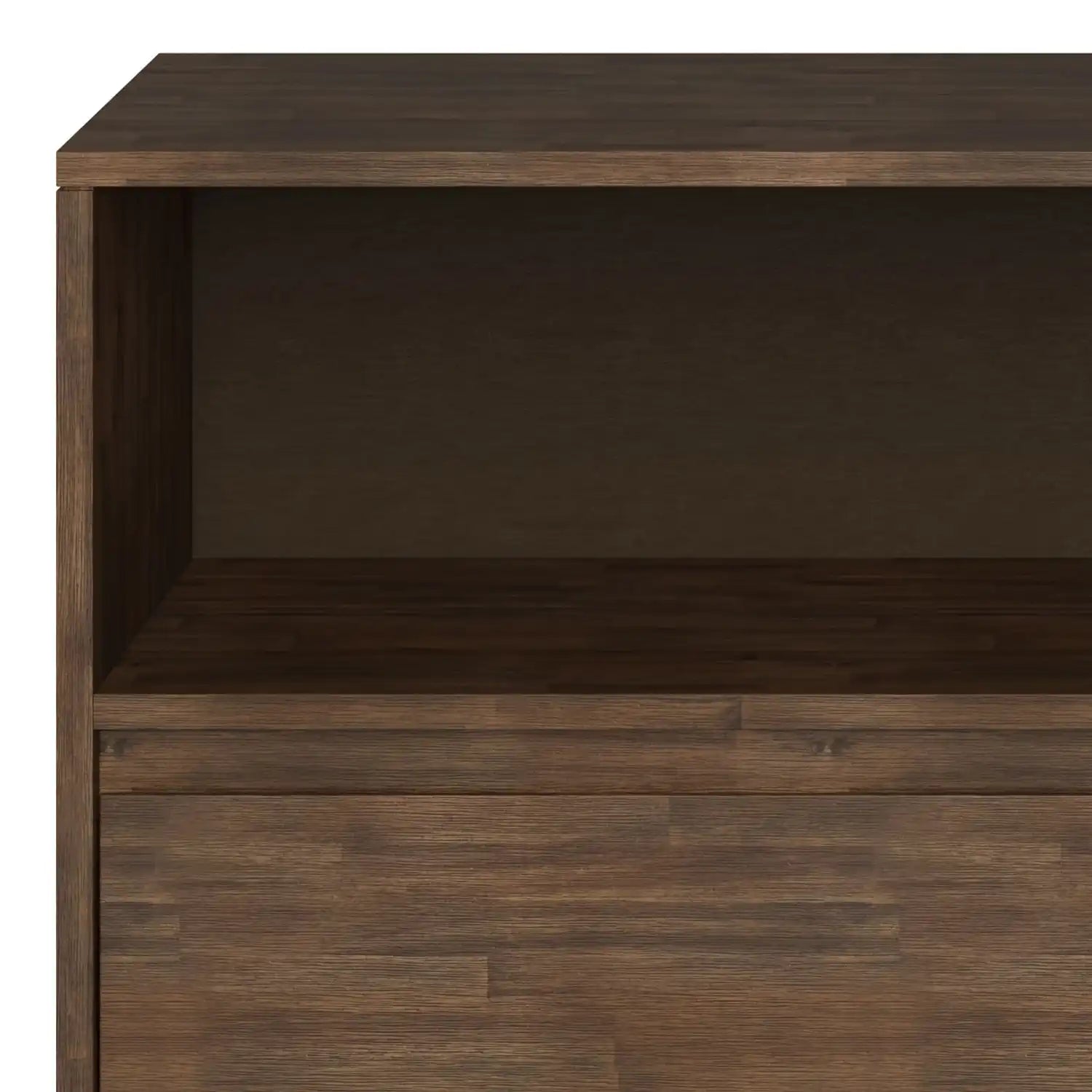 Chase - Low Bookcase - Rustic Natural Aged Brown - Best Buy Furniture