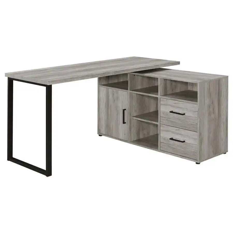 Hertford - L-Shape Office Desk with Storage - Best Buy Furniture