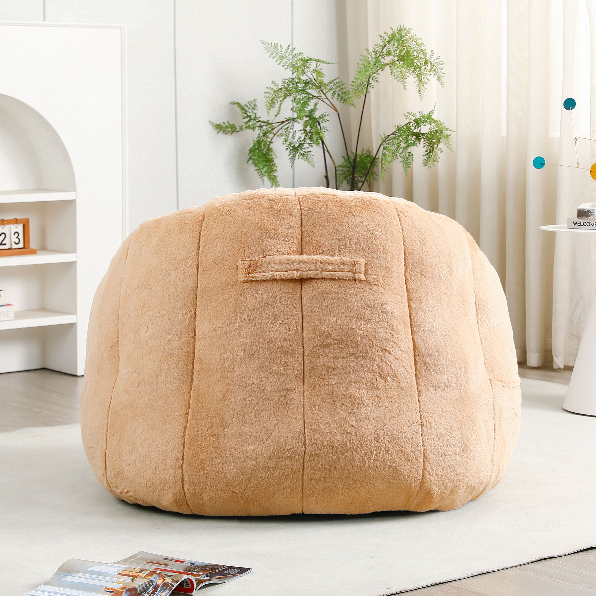 Beanbag Chair, Beanbag Sofa Chair With Armrests Stuffed High Density Foam - Best Buy Furniture