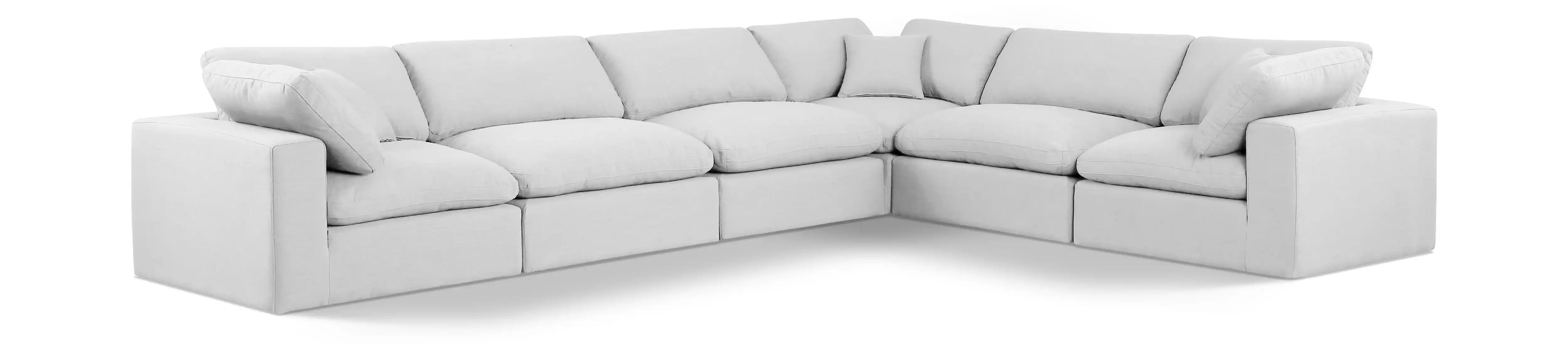 Comfy - 6 Piece Linen Modular Corner Sectional - Best Buy Furniture