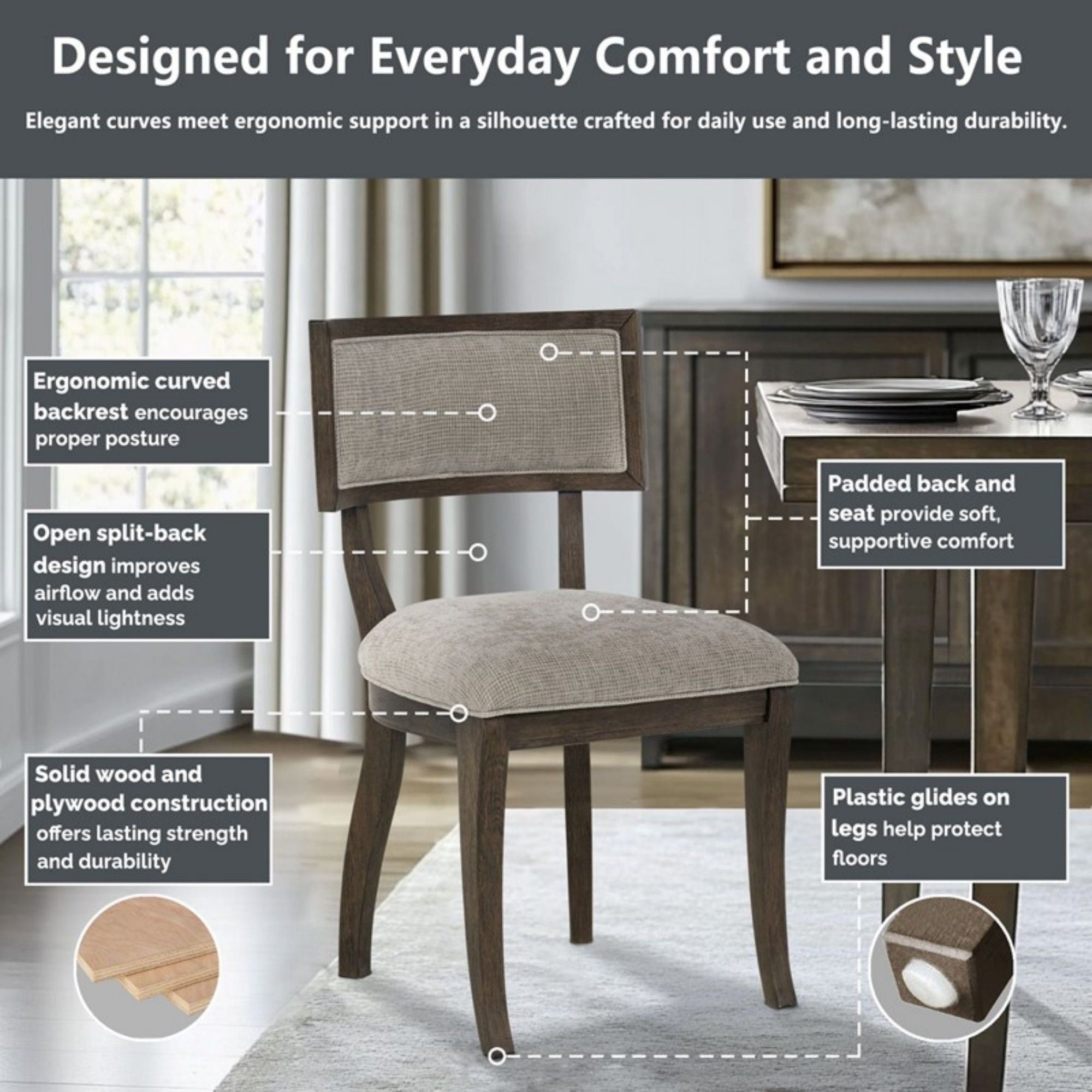 Marie - Upholstered Dining Chair (Set of 2) - Beige - Best Buy Furniture