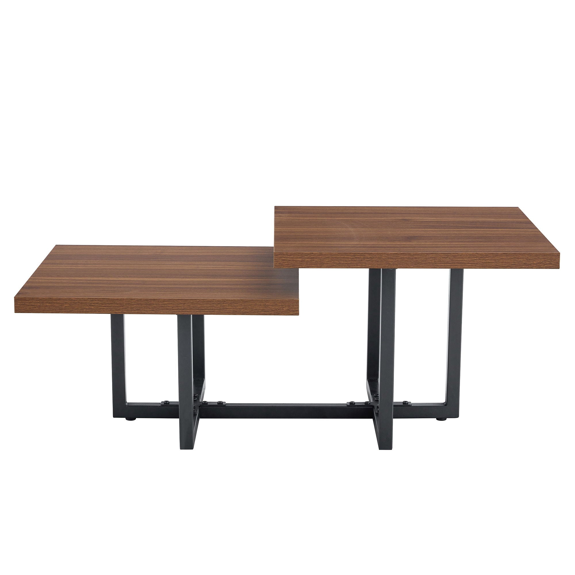 Perfectly Integrating Modern And Scandinavian Styles Double Deck Coffee Table - Walnut - Best Buy Furniture