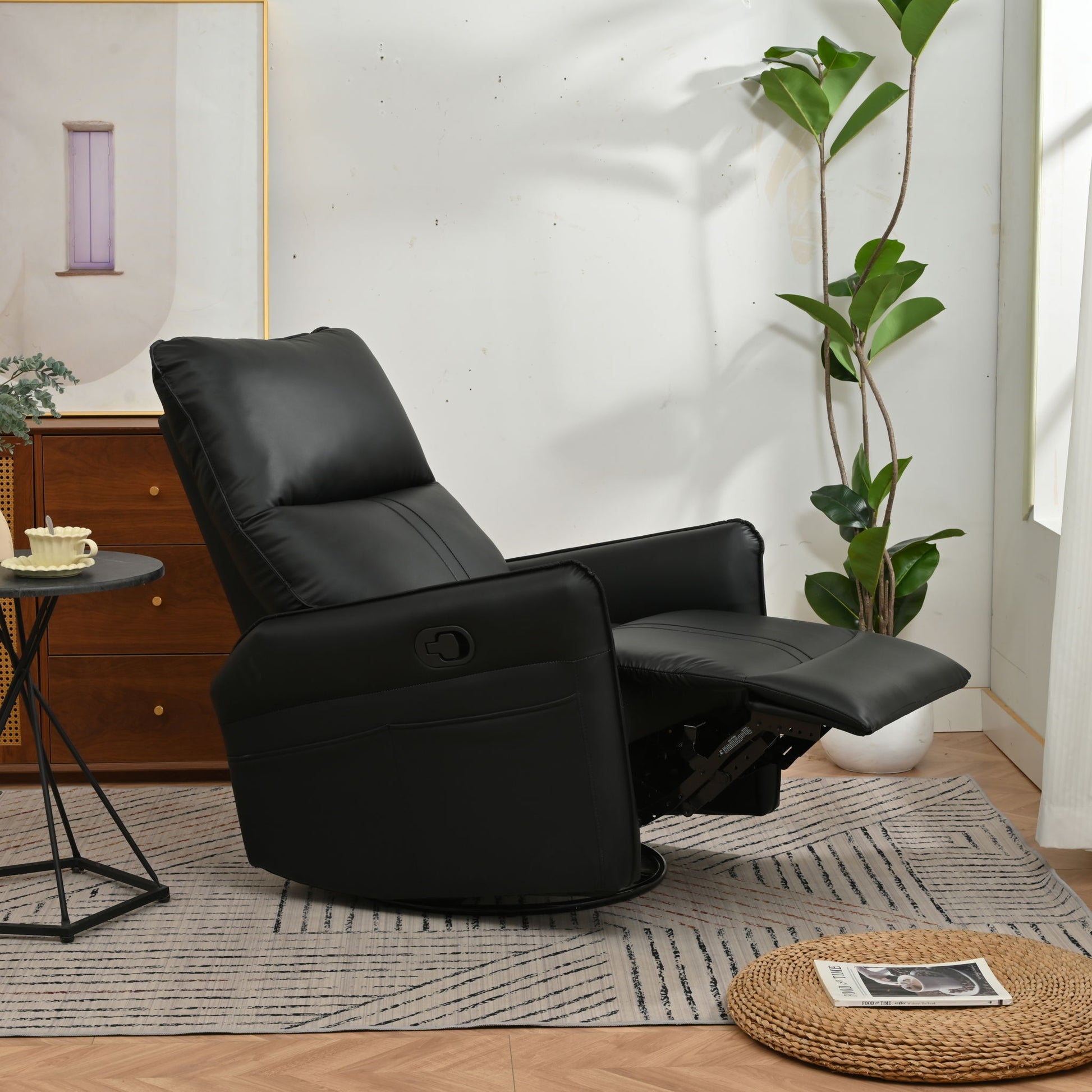 360° Modern Small Rocking Swivel Recliner Chair With Side Pocket - Best Buy Furniture