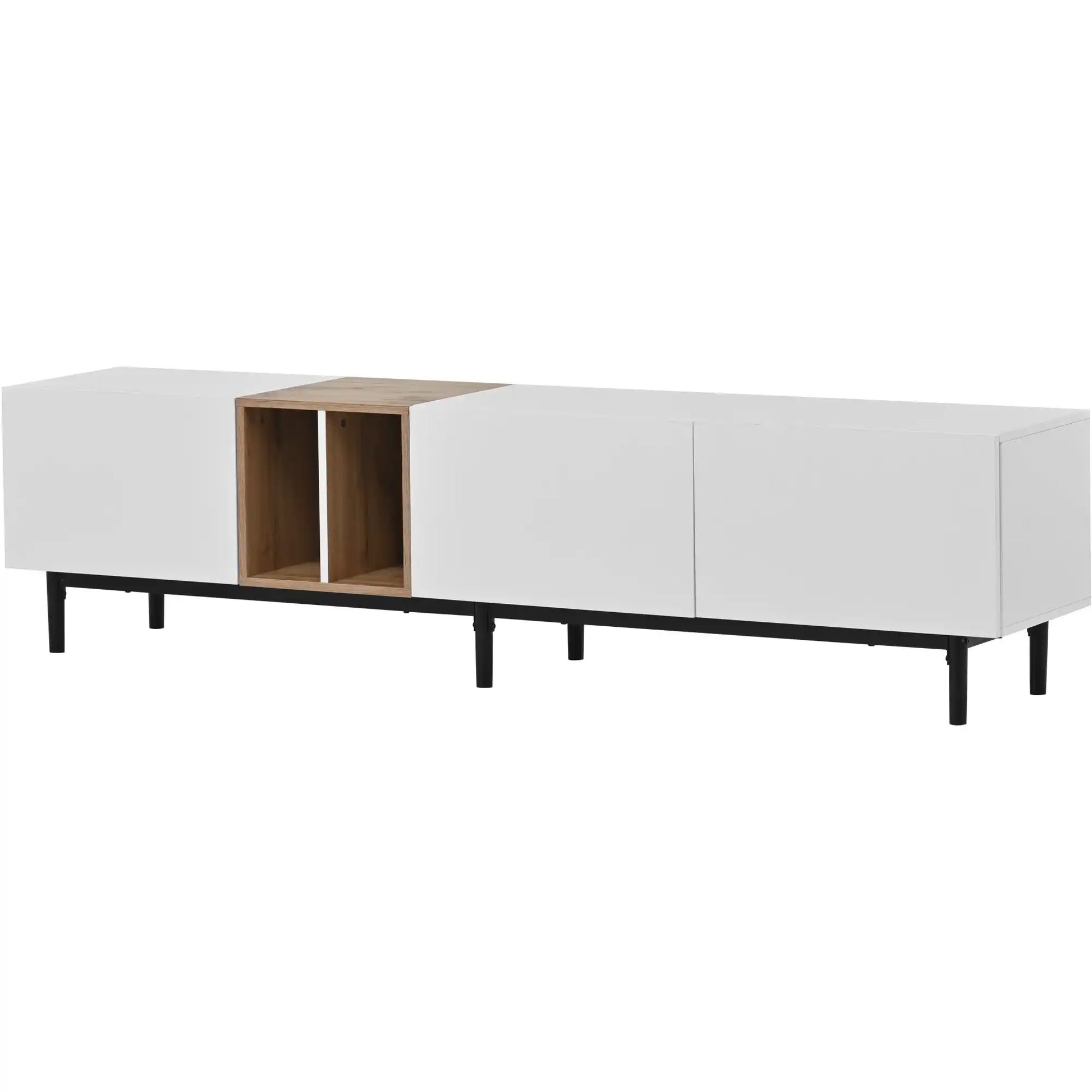 Modern TV Stand 70''with 3 Doors, Media Console Table, Entertainment Center with Large Storage Cabinet - Best Buy Furniture