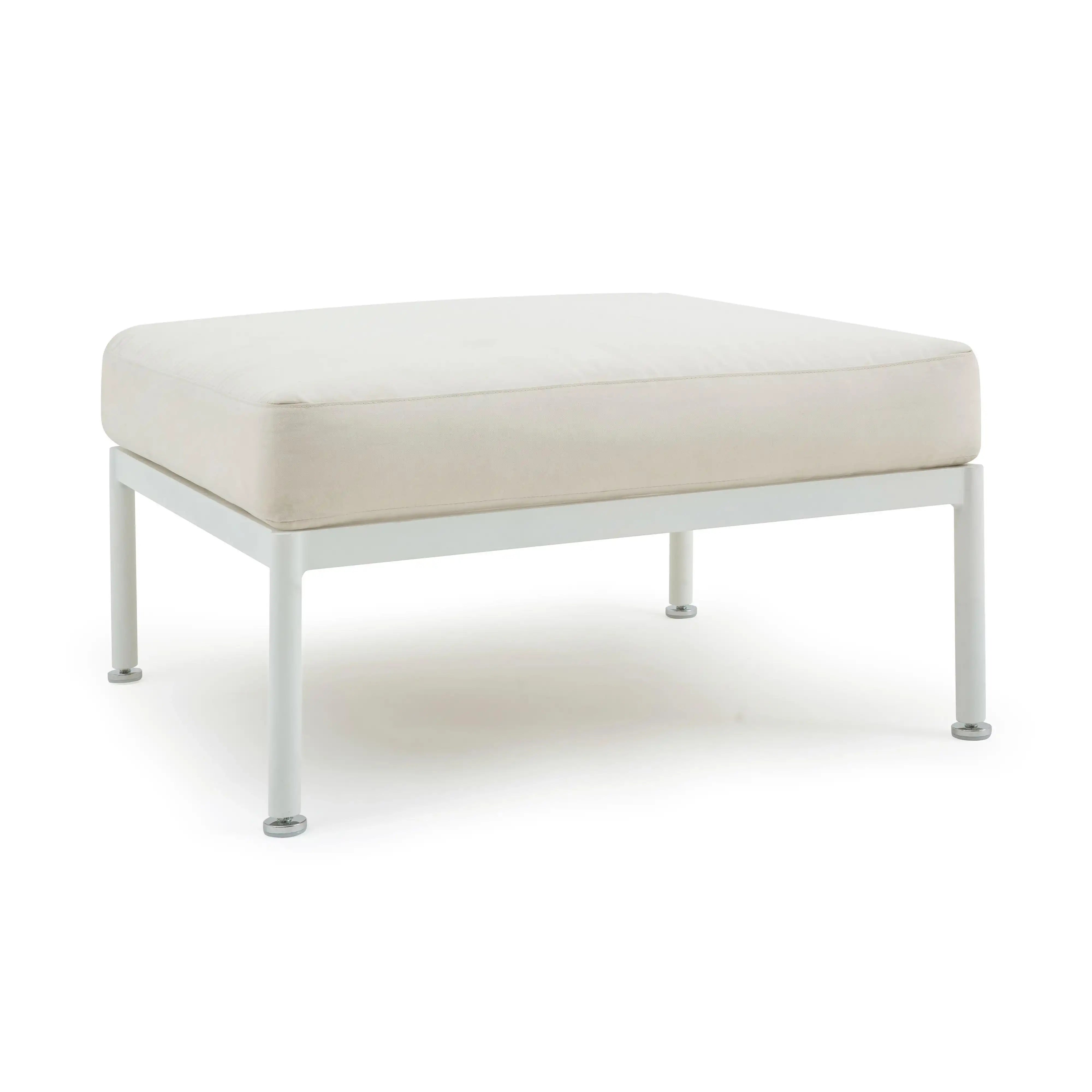 Dunes - Outdoor Ottoman - Cream - Best Buy Furniture