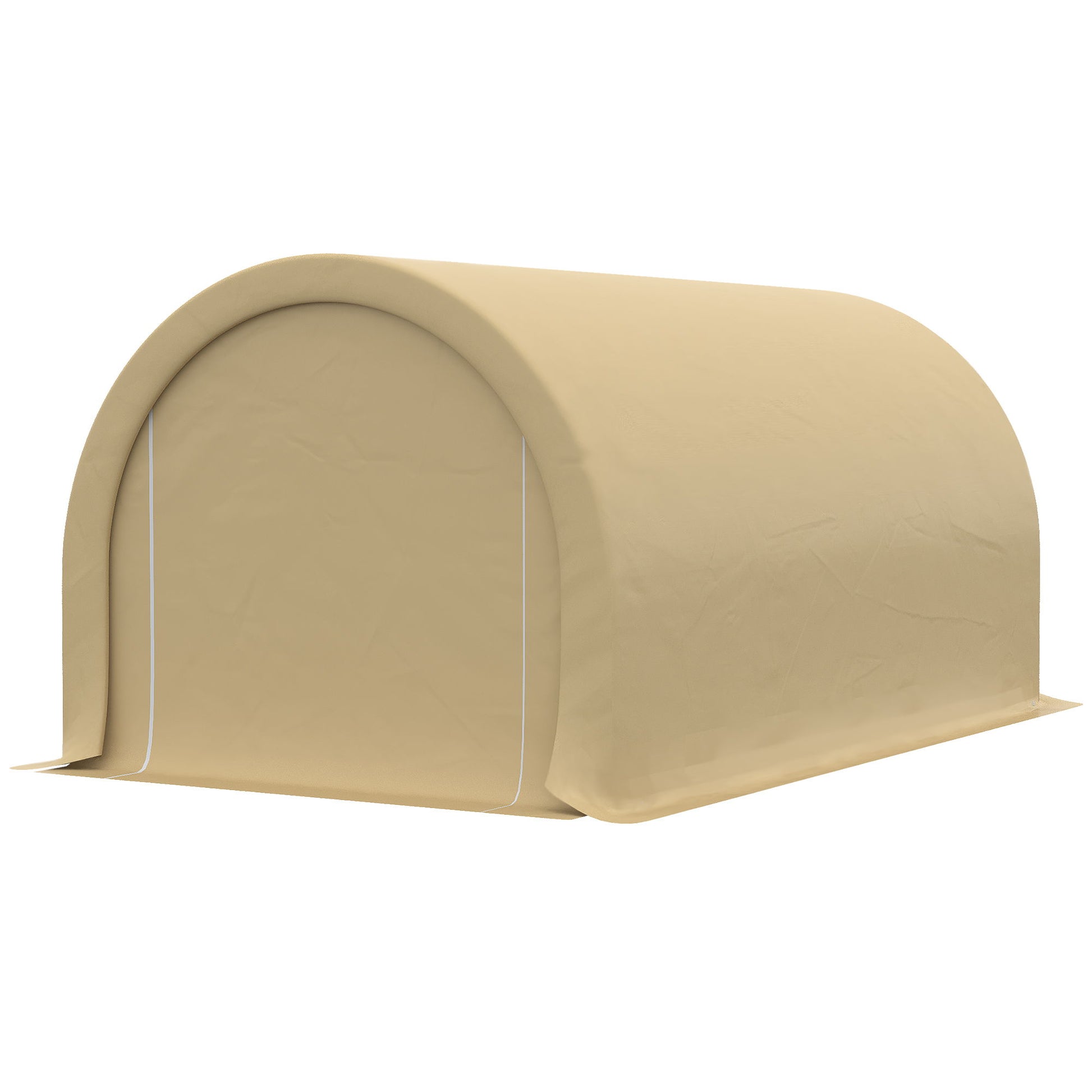 Outsunny - 10' x 16' Carport, Heavy Duty Portable Garage Storage Tent With Large Zippered Door, Anti-Uv Pe Canopy Cover For Car, Truck, Boat, Motorcycle, Bike, Garden Tools, Outdoor Work - Best Buy Furniture