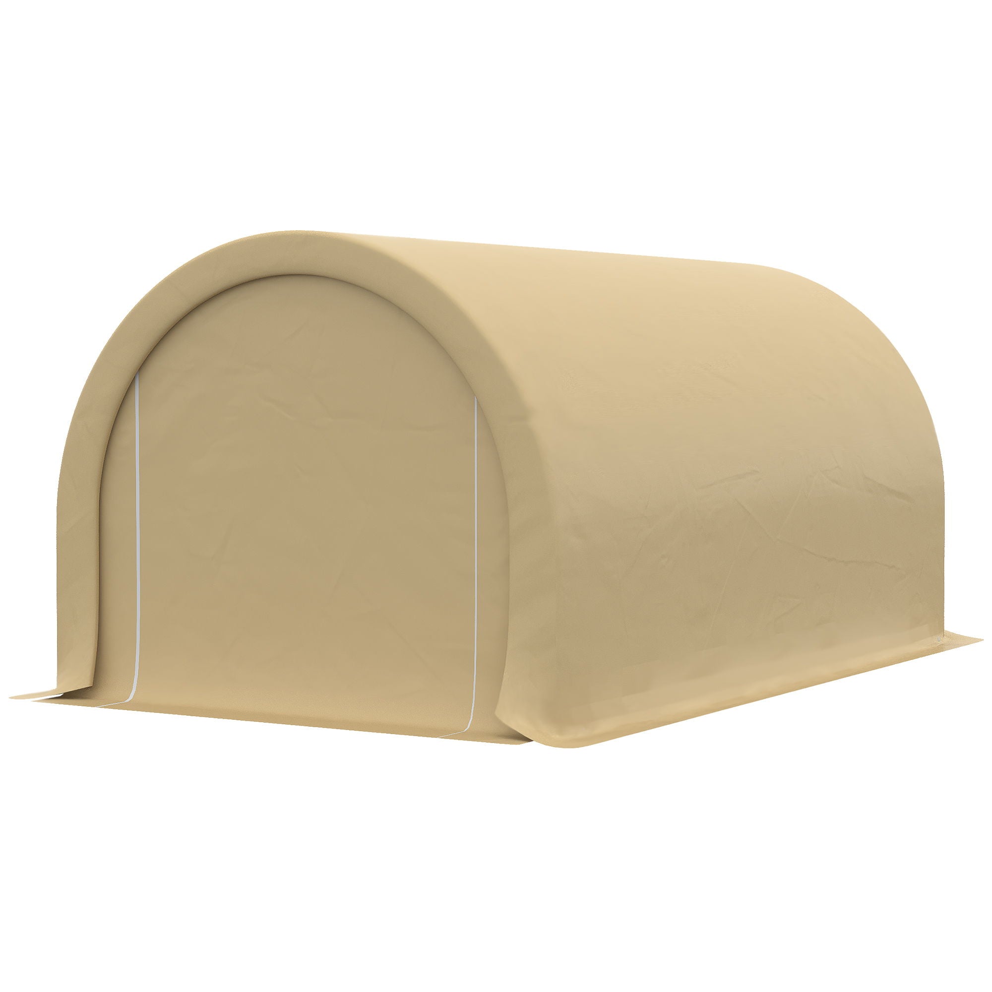 Outsunny - 10' x 16' Carport, Heavy Duty Portable Garage Storage Tent With Large Zippered Door, Anti-Uv Pe Canopy Cover For Car, Truck, Boat, Motorcycle, Bike, Garden Tools, Outdoor Work - Best Buy Furniture