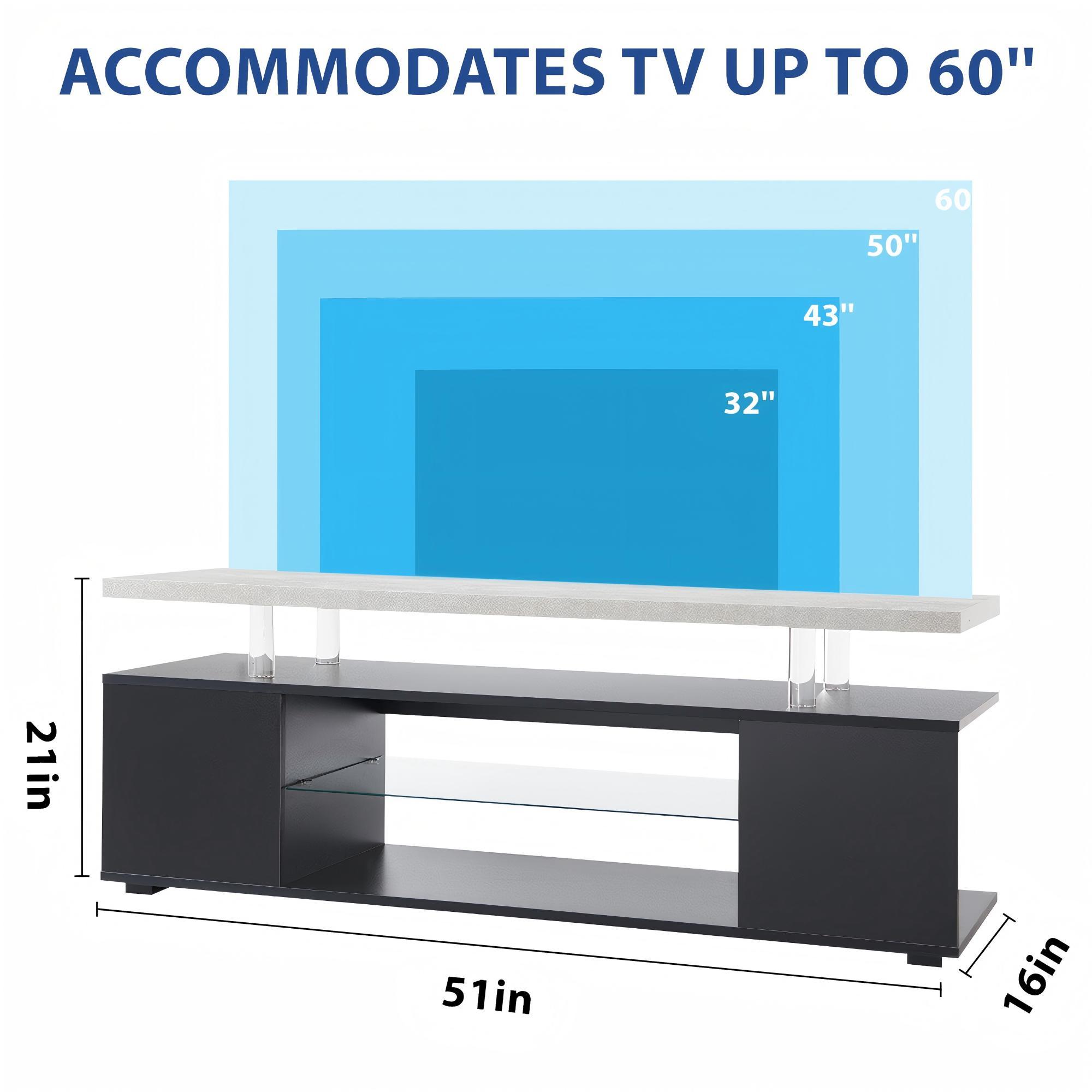 TV Stant With LED And Large Side Cabinet - Best Buy Furniture