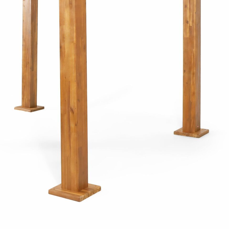 Brady - 10 X 10 Ft. Square Pergola - Teak - Best Buy Furniture