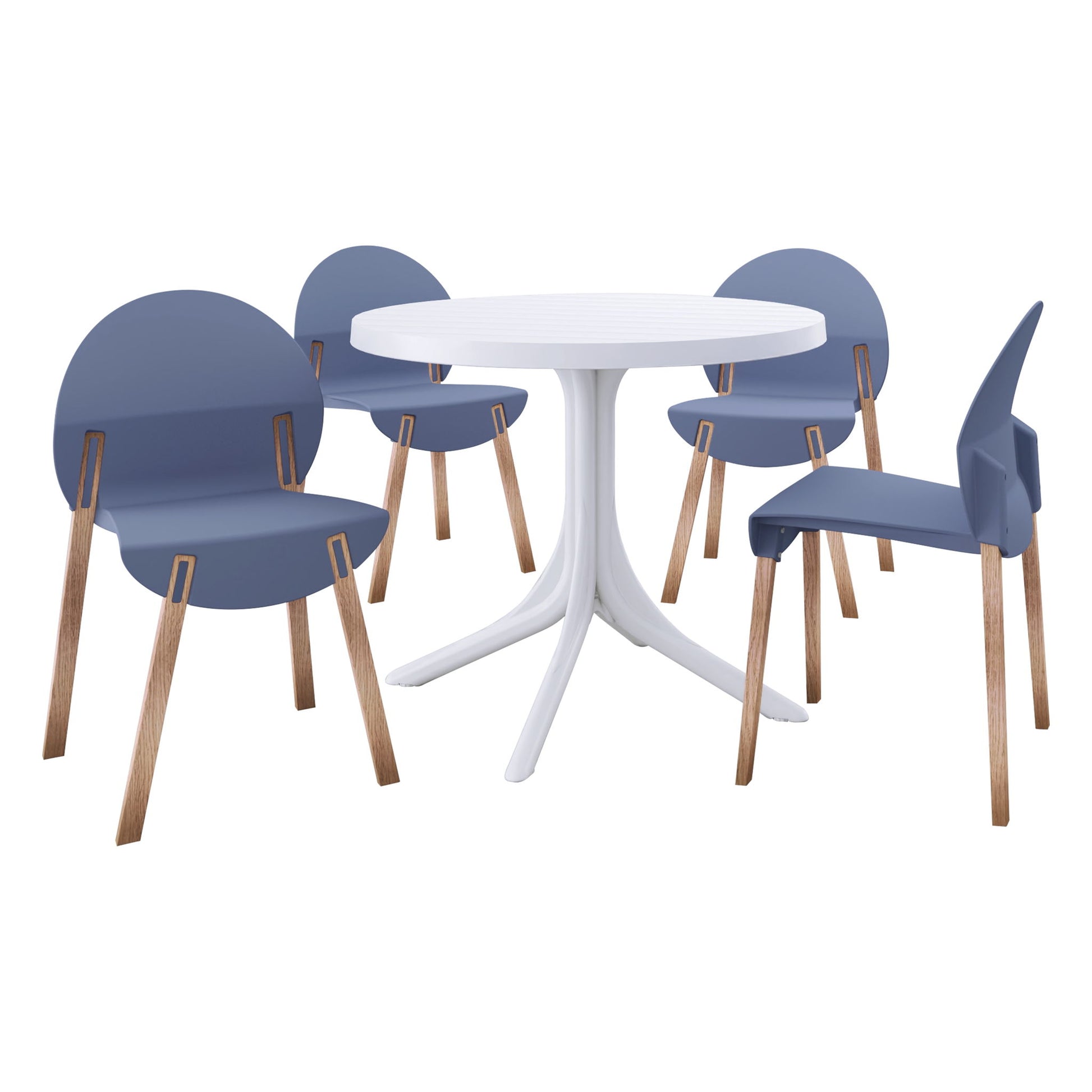 4 Piece Set Of Single Chairs, Traditional Elements With Round Table - Best Buy Furniture