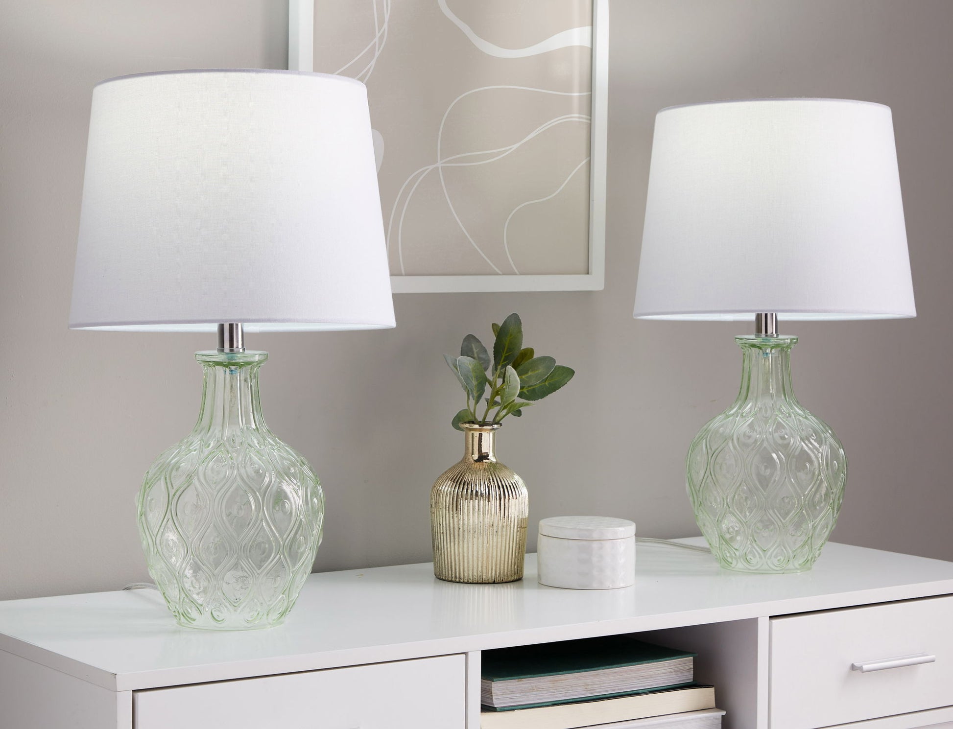 Gloria - Round Contemporary Lamp (Set of 2) - Best Buy Furniture