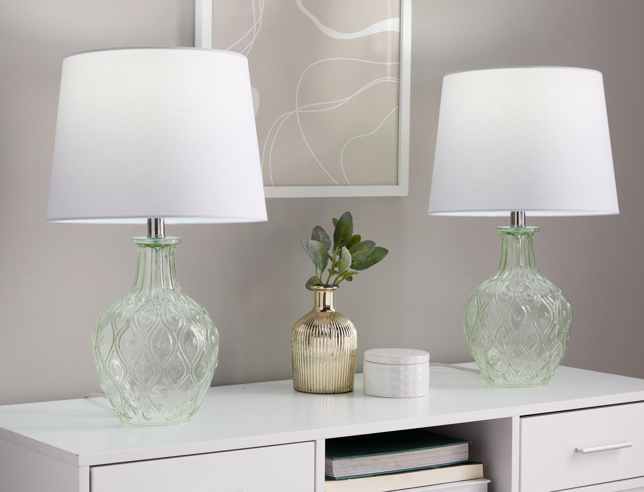 Gloria - Round Contemporary Lamp (Set of 2) - Best Buy Furniture