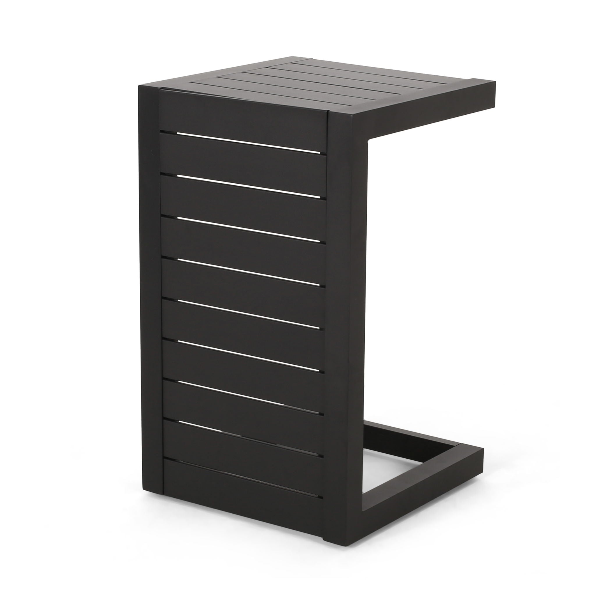 Aluminum Outdoor C - Shaped Side Table For Patio - Best Buy Furniture