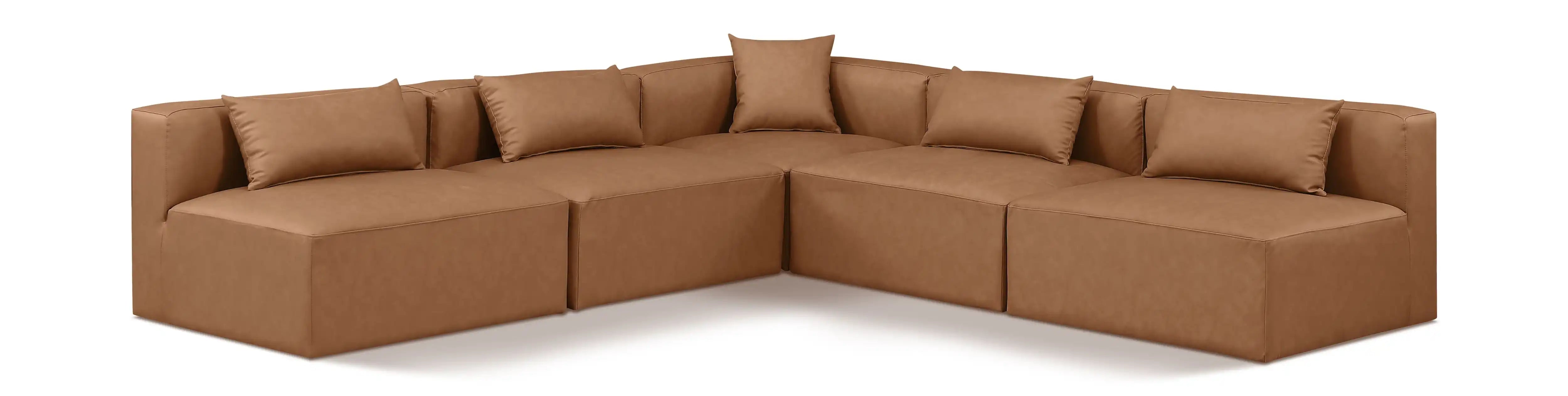 Cube - 5 Piece Modular Corner Armless Sectional - Best Buy Furniture