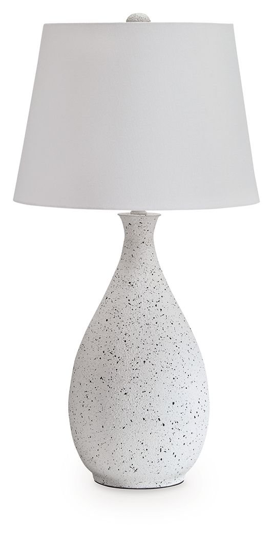 Wyattford - Metal Table Lamp - White / Black - Best Buy Furniture