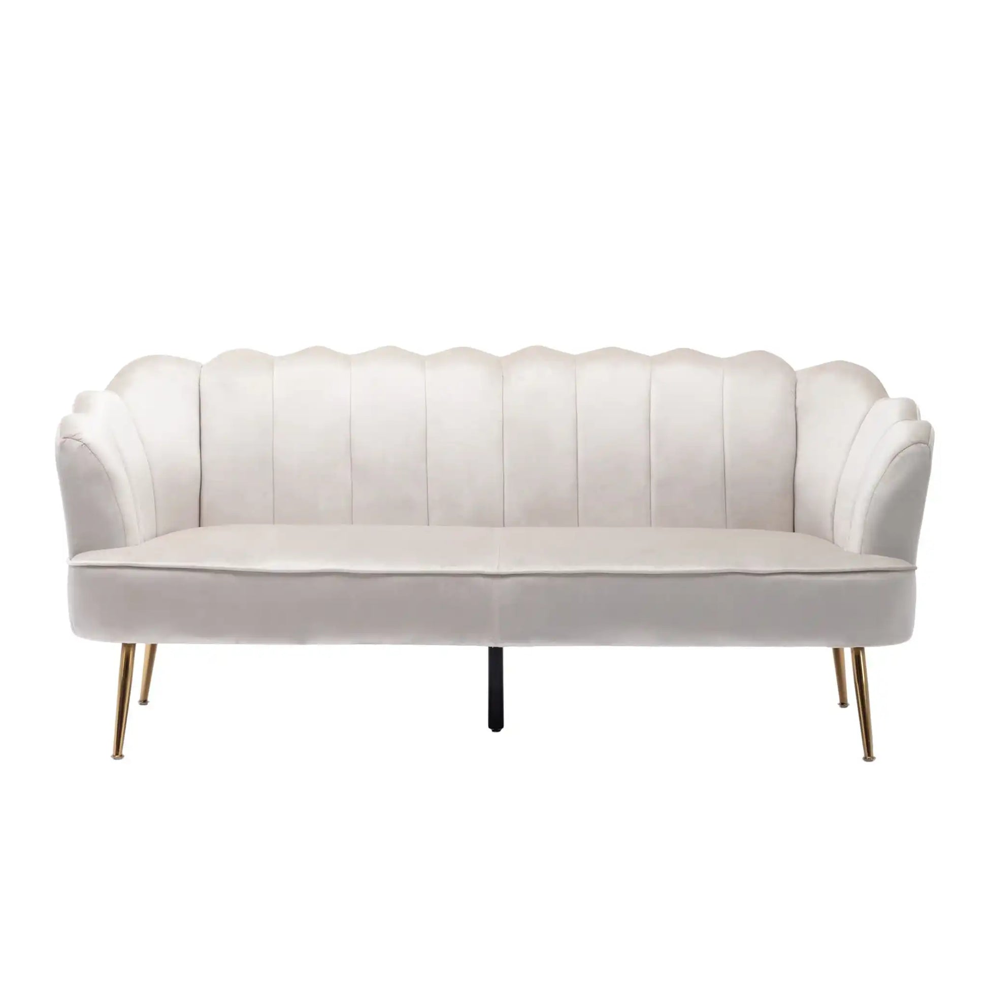 Modern Glam 3 Seater Sofa With Velvet Texture - Best Buy Furniture