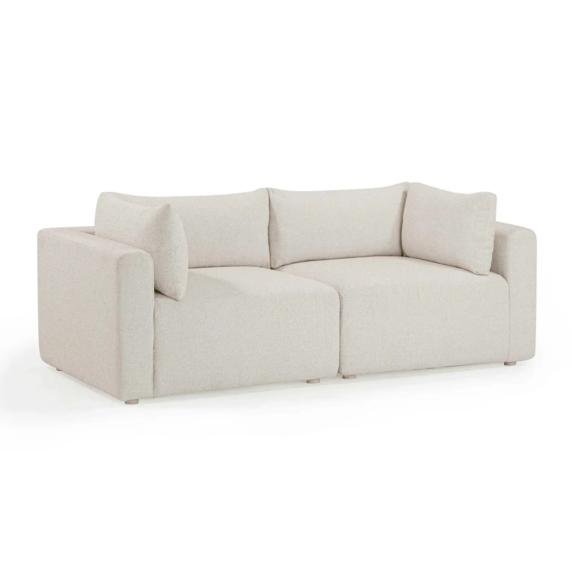 Hangover - Outdoor Modular Loveseat - Cream - Best Buy Furniture