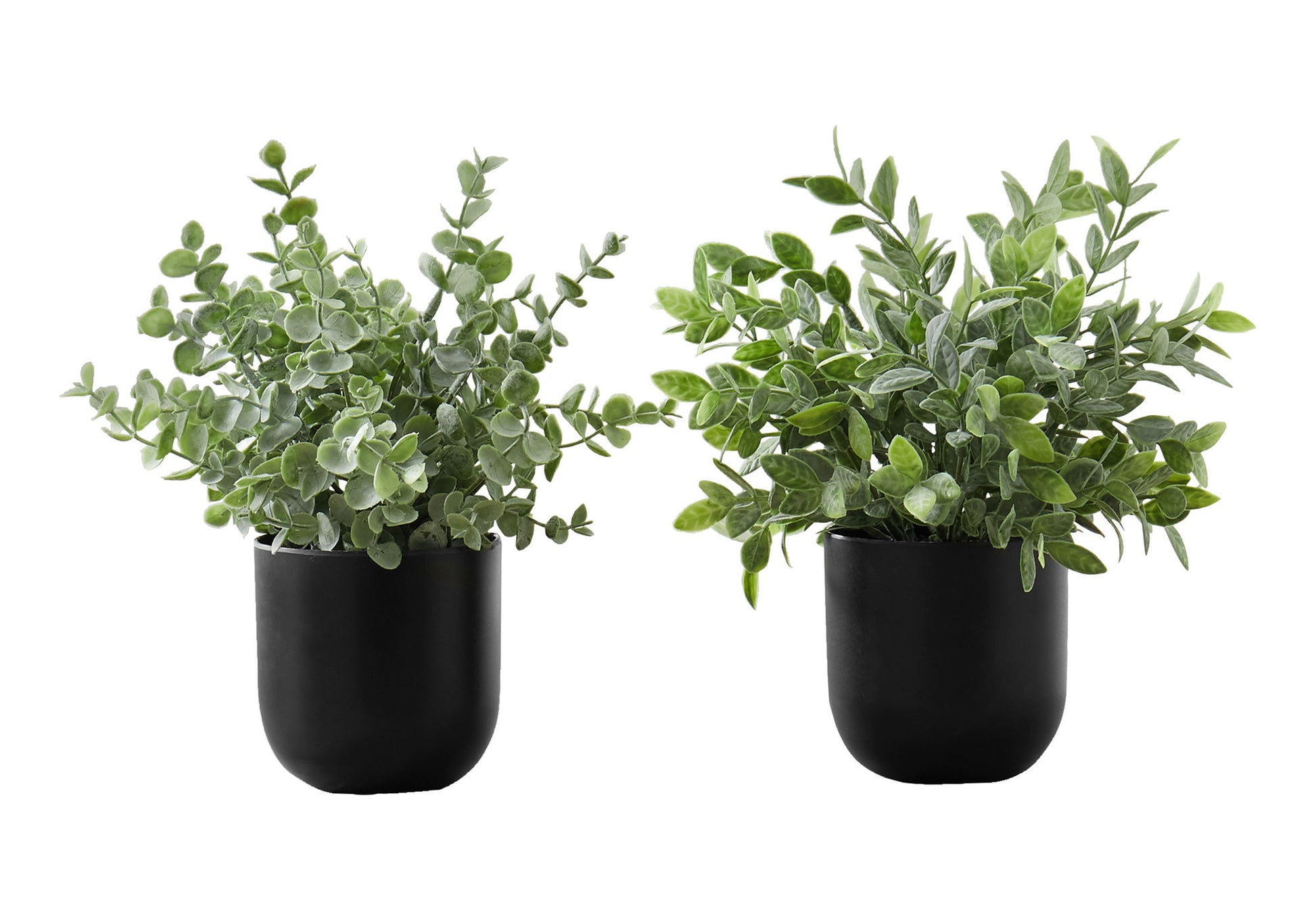 11" Tall, Artificial Plant, Eucalyptus Grass, Indoor, Faux, Fake, Table, Greenery, Potted, Decorative (Set of 2) - Green / Black - Best Buy Furniture