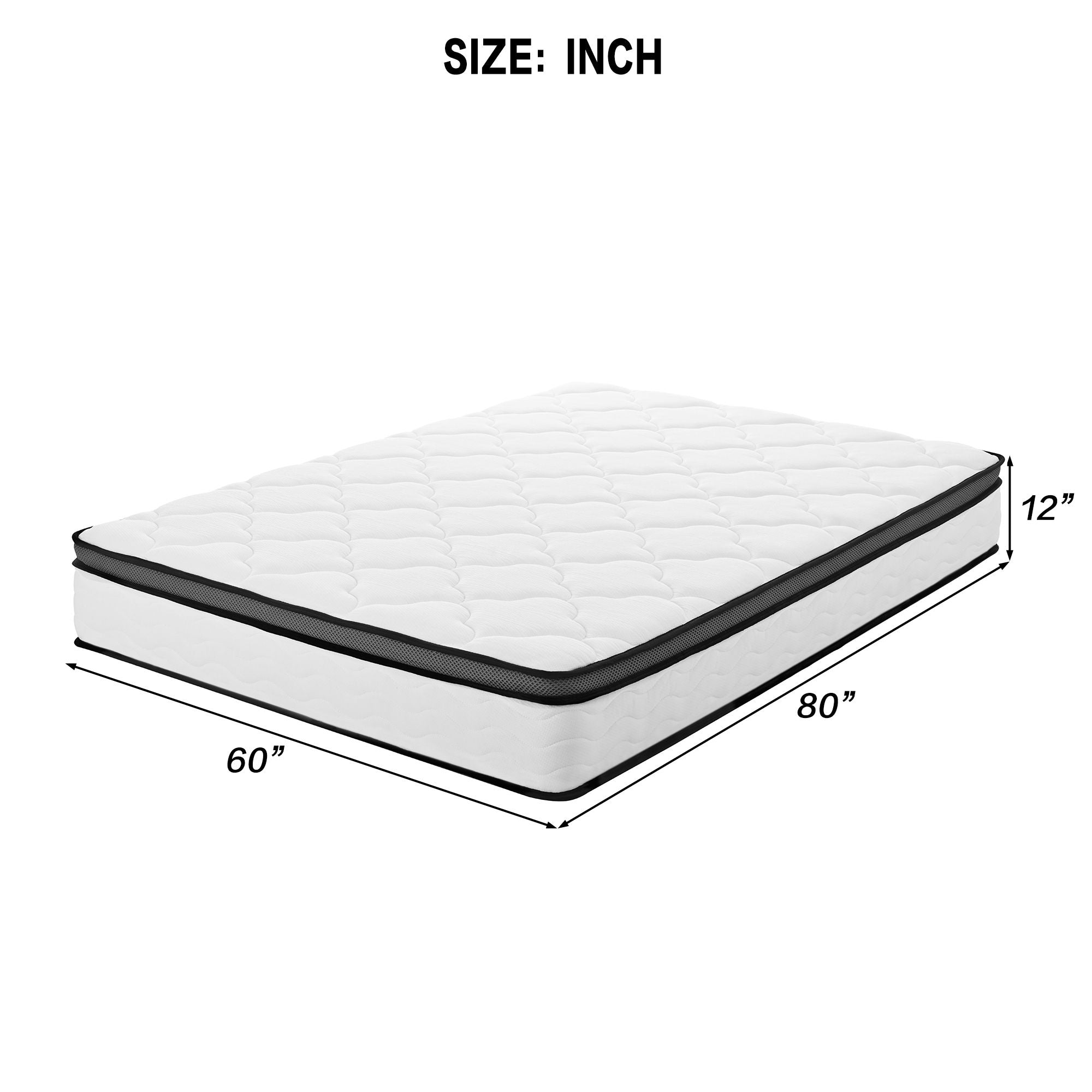 12" Hybrid Mattress With Pocket Coils And Memory Foam, Medium Firm - Best Buy Furniture