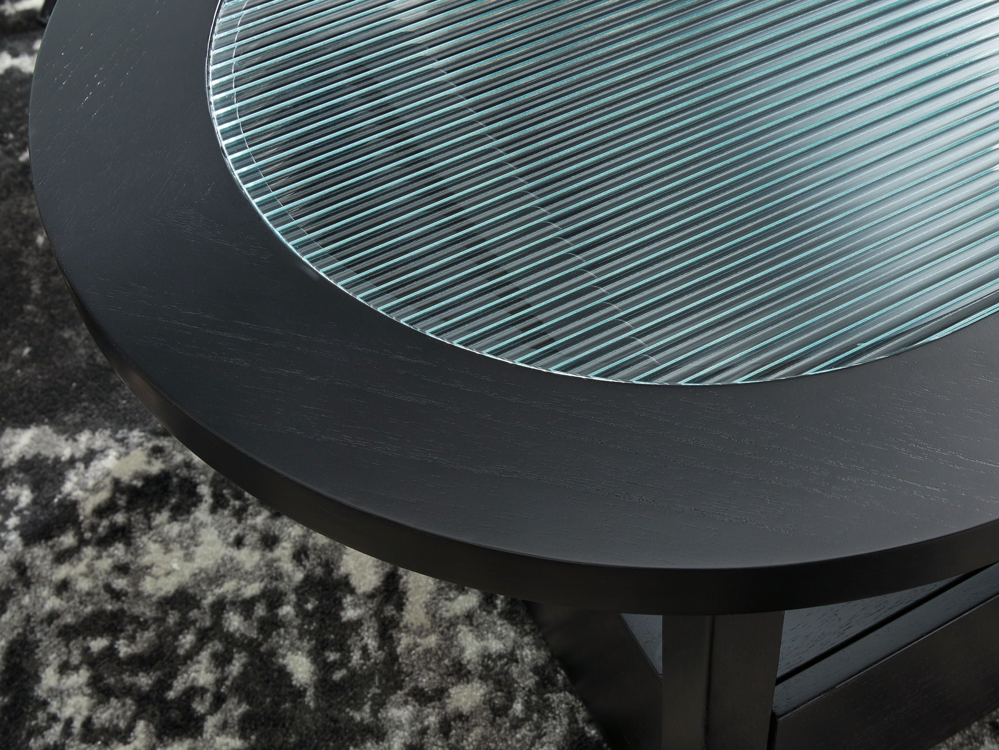 Winbardi - Oval Cocktail Table - Black - Best Buy Furniture