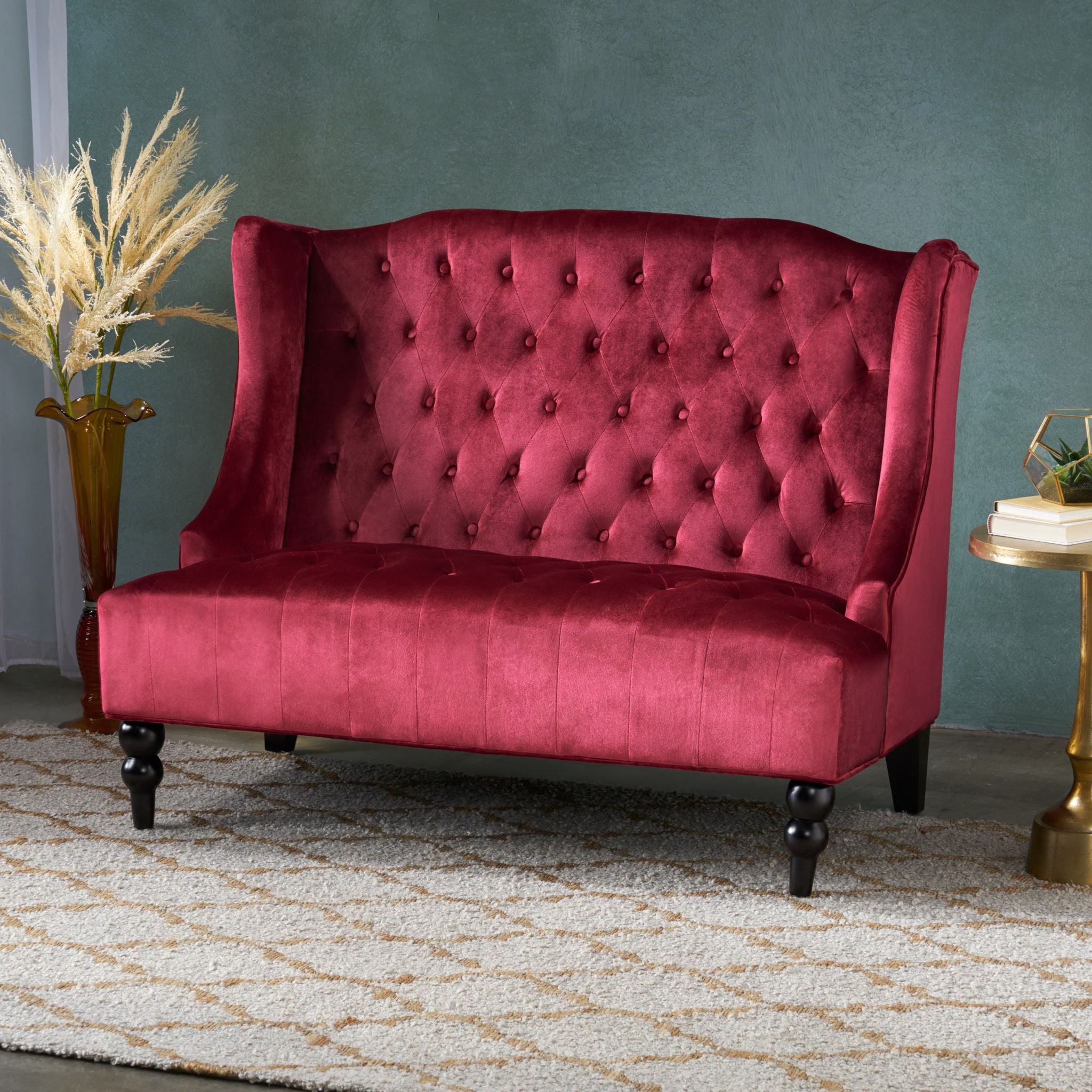 Nurturing - Upholstered Loveseat With Wing Back And Diamond Tufting - Best Buy Furniture