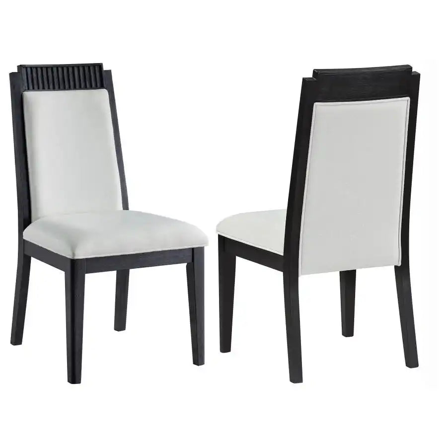 Brookmead - Wood Dining Side Chair (Set of 2) - Ivory And Black - Best Buy Furniture