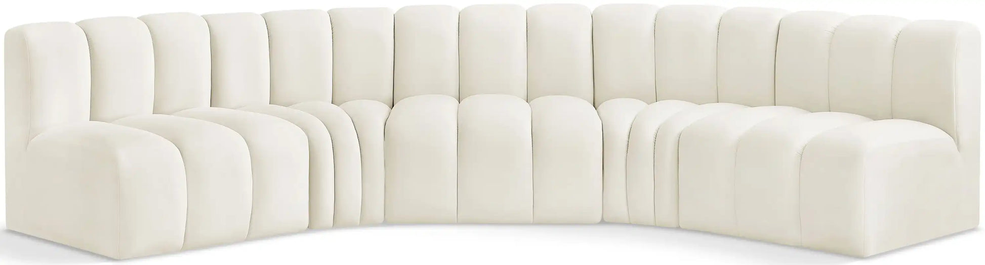 Arc - Velvet 5 Piece U-Shaped Modular Sofa - Best Buy Furniture
