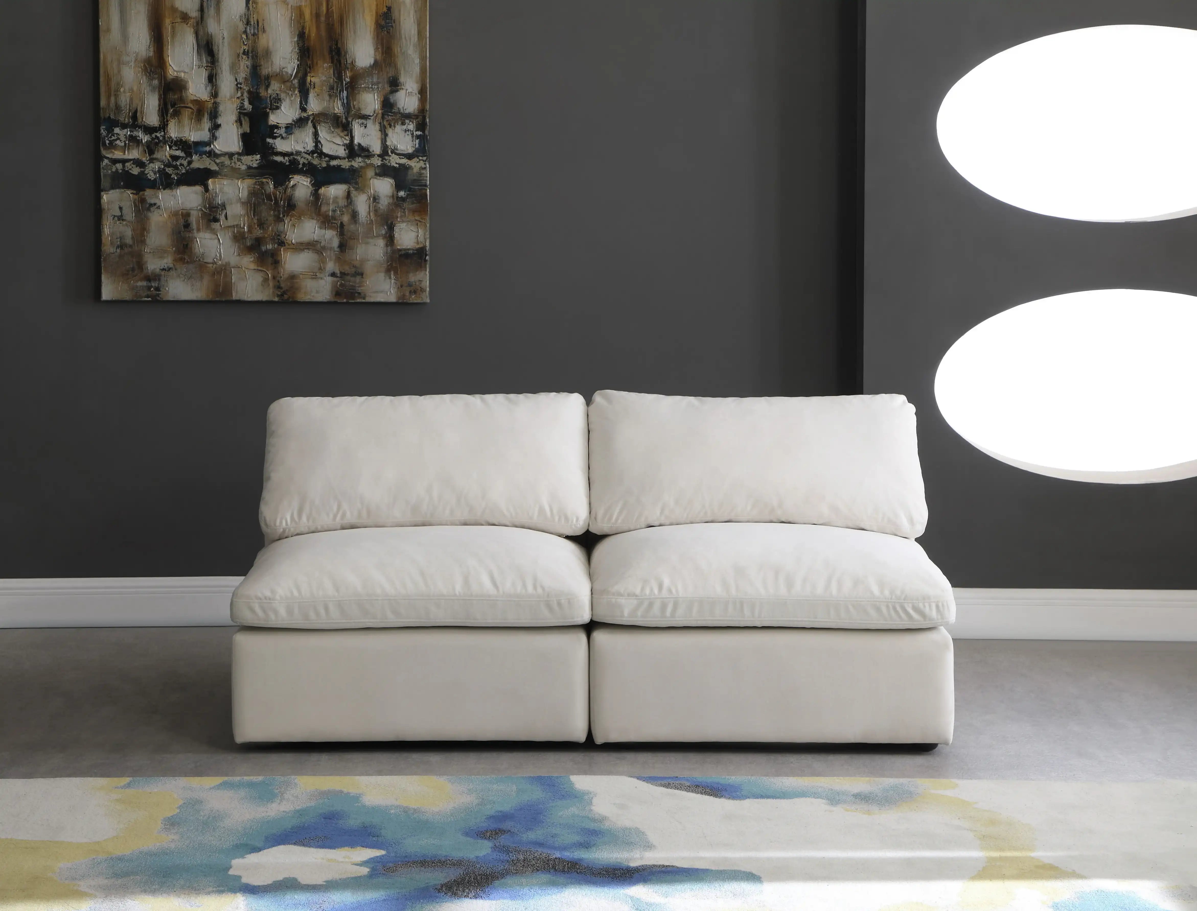 Plush - Modular Armless 2 Seat Sofa - Best Buy Furniture