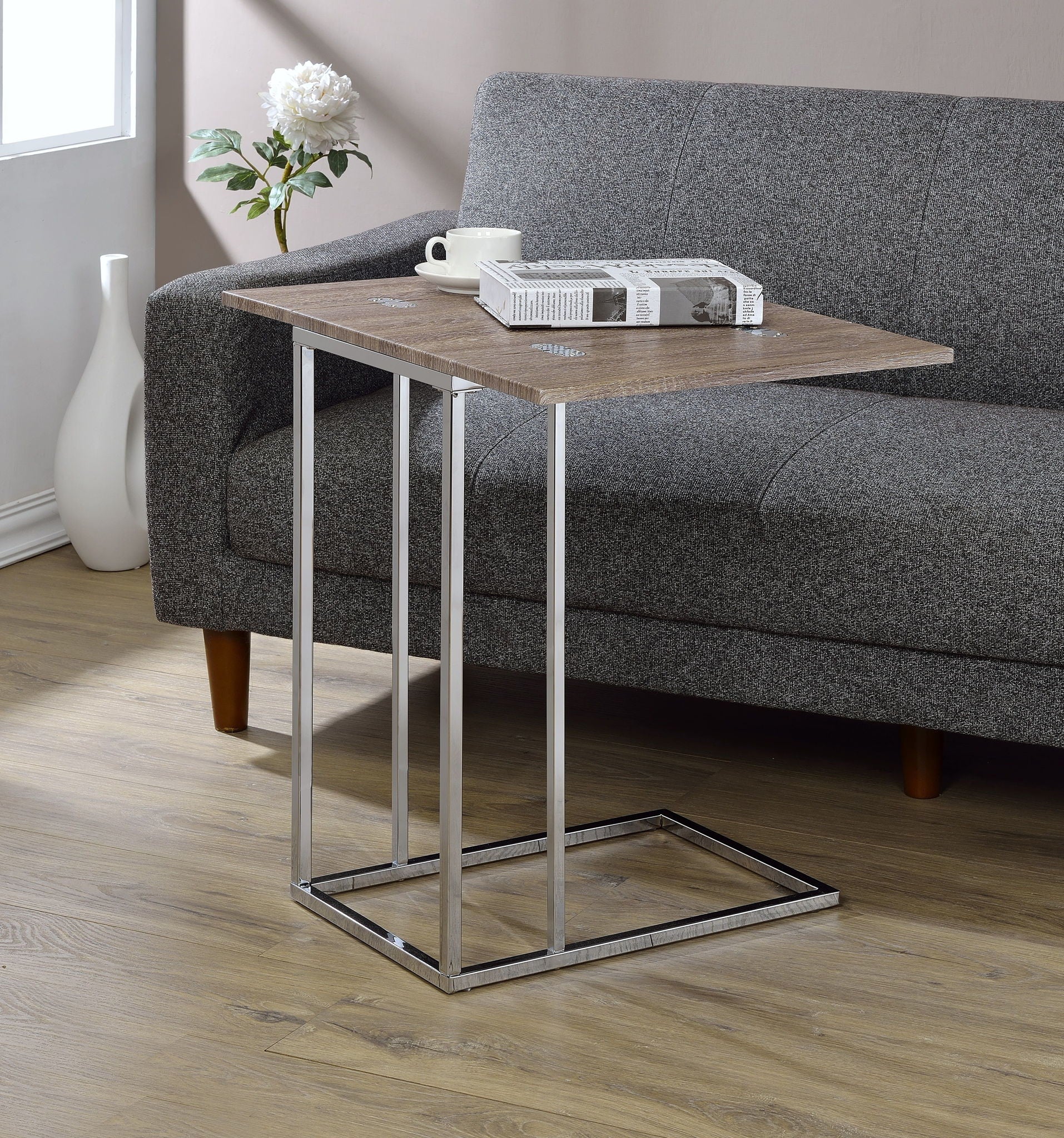 Danson - Weathered Accent Table - Oak - Best Buy Furniture