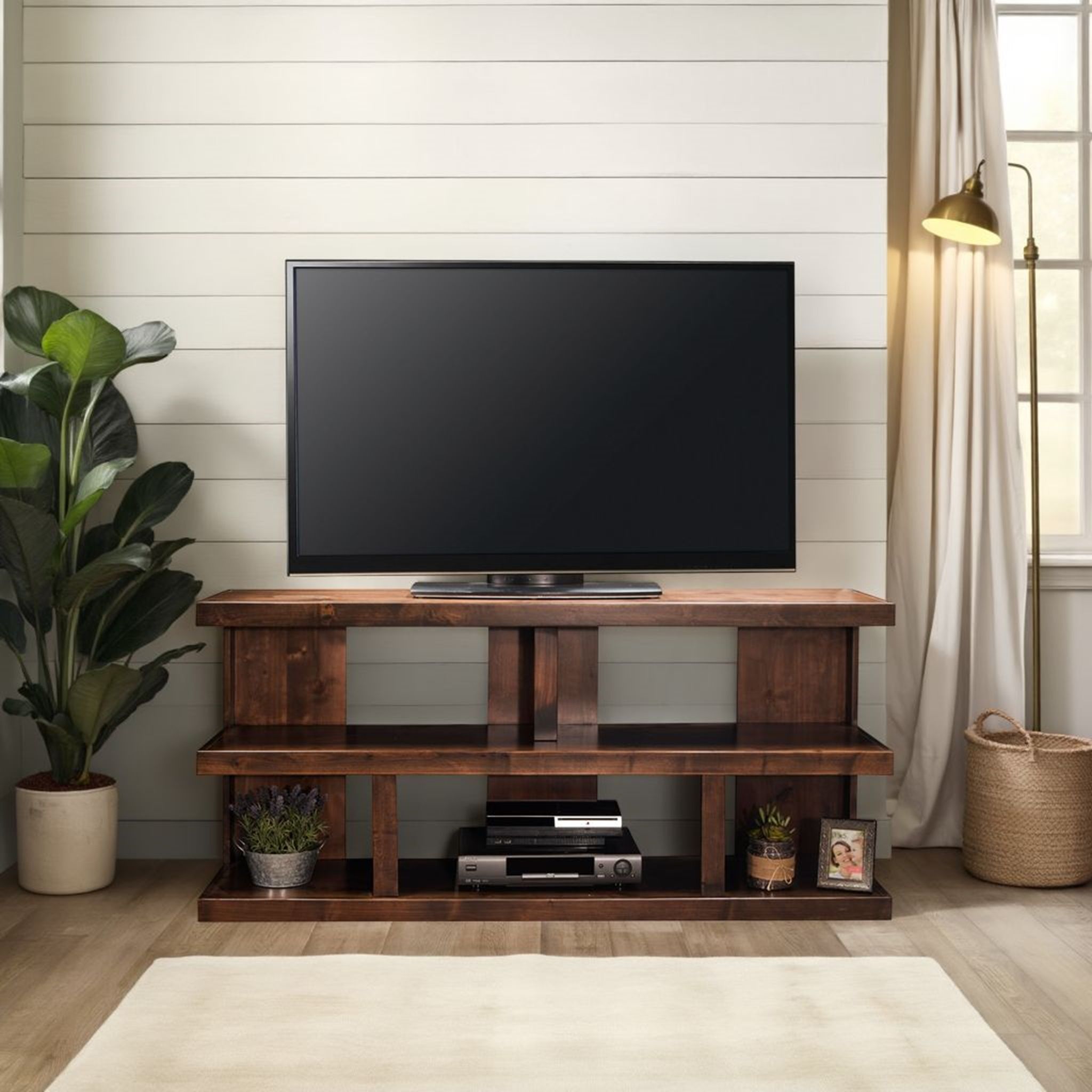 Sausalito - TV Stand Console For TVs Up To 70" - Whiskey - Best Buy Furniture