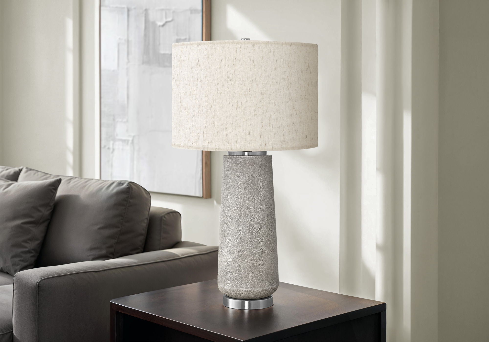 Lighting, Table Lamp, Resin, Modern - Gray - Best Buy Furniture