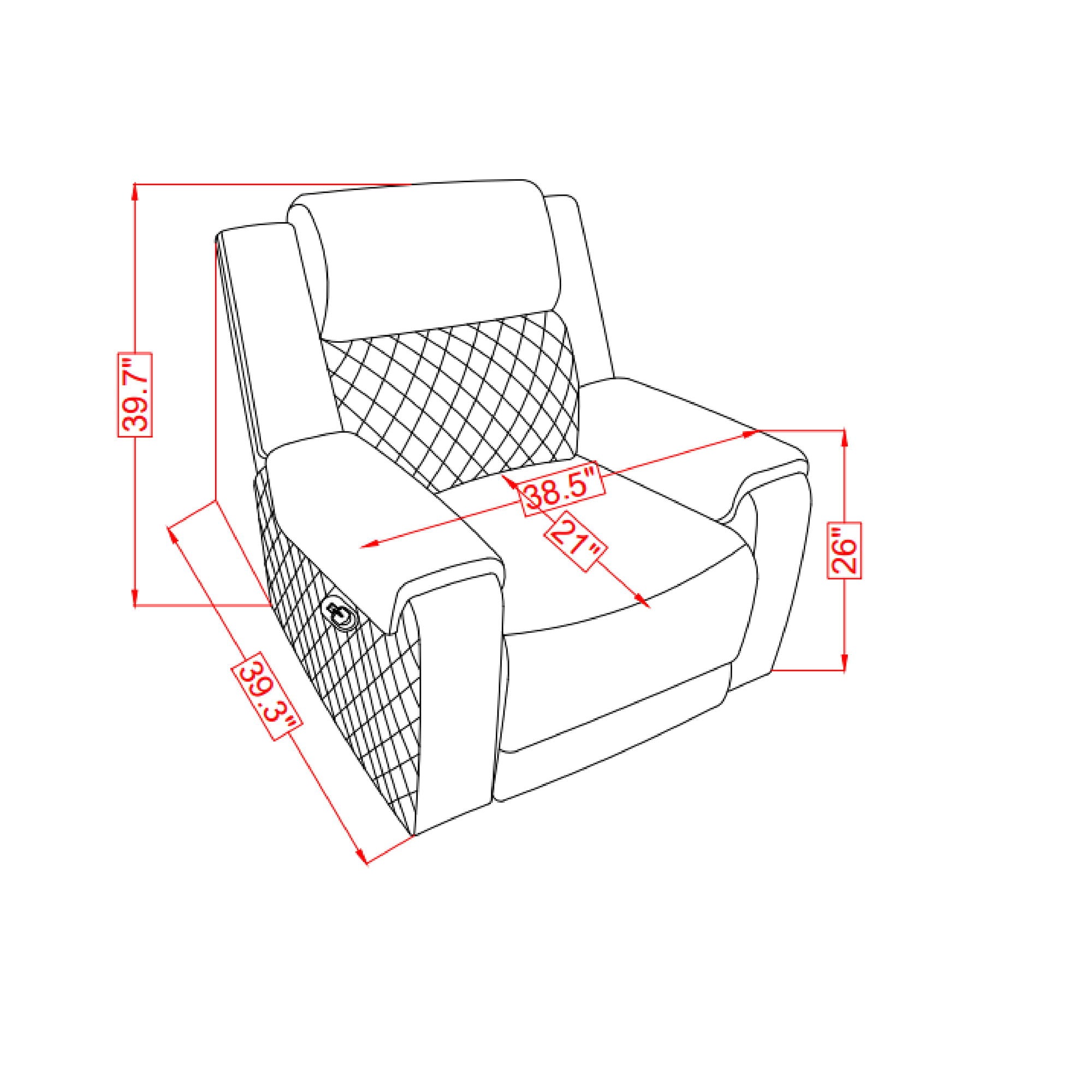 Alicia - Recliner - Gray Black - Best Buy Furniture