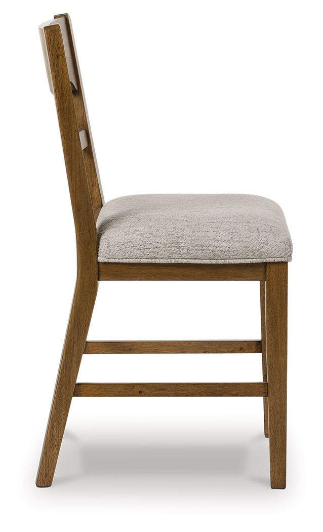 Cabalynn - Upholstered Barstool (Set of 2) - Oatmeal / Light Brown - Best Buy Furniture