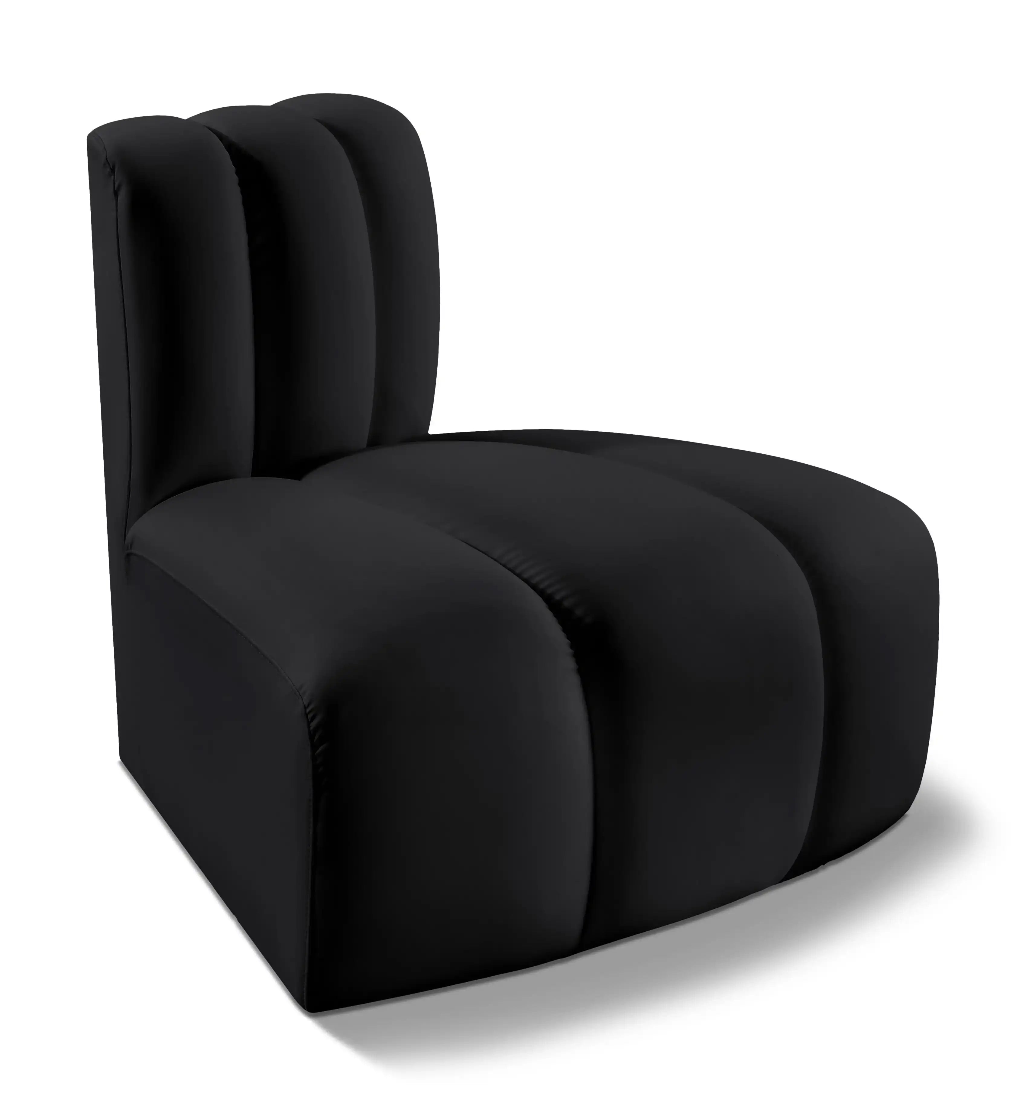Arc - Faux Leather Reverse Corner Chair - Best Buy Furniture