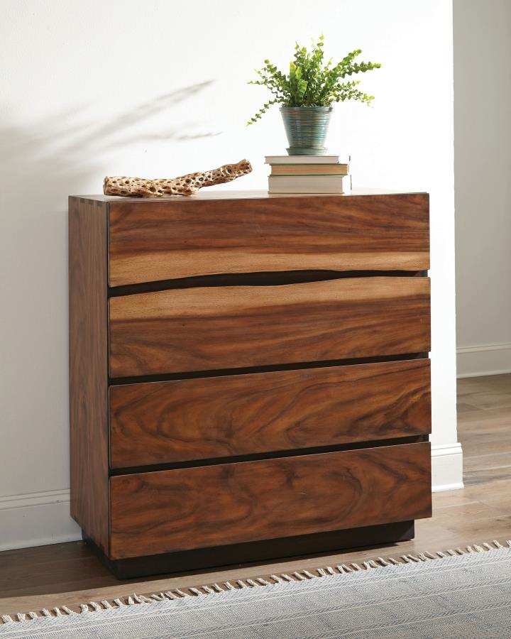Winslow - 4-Drawer Bedroom Chest - Smokey Walnut - Best Buy Furniture