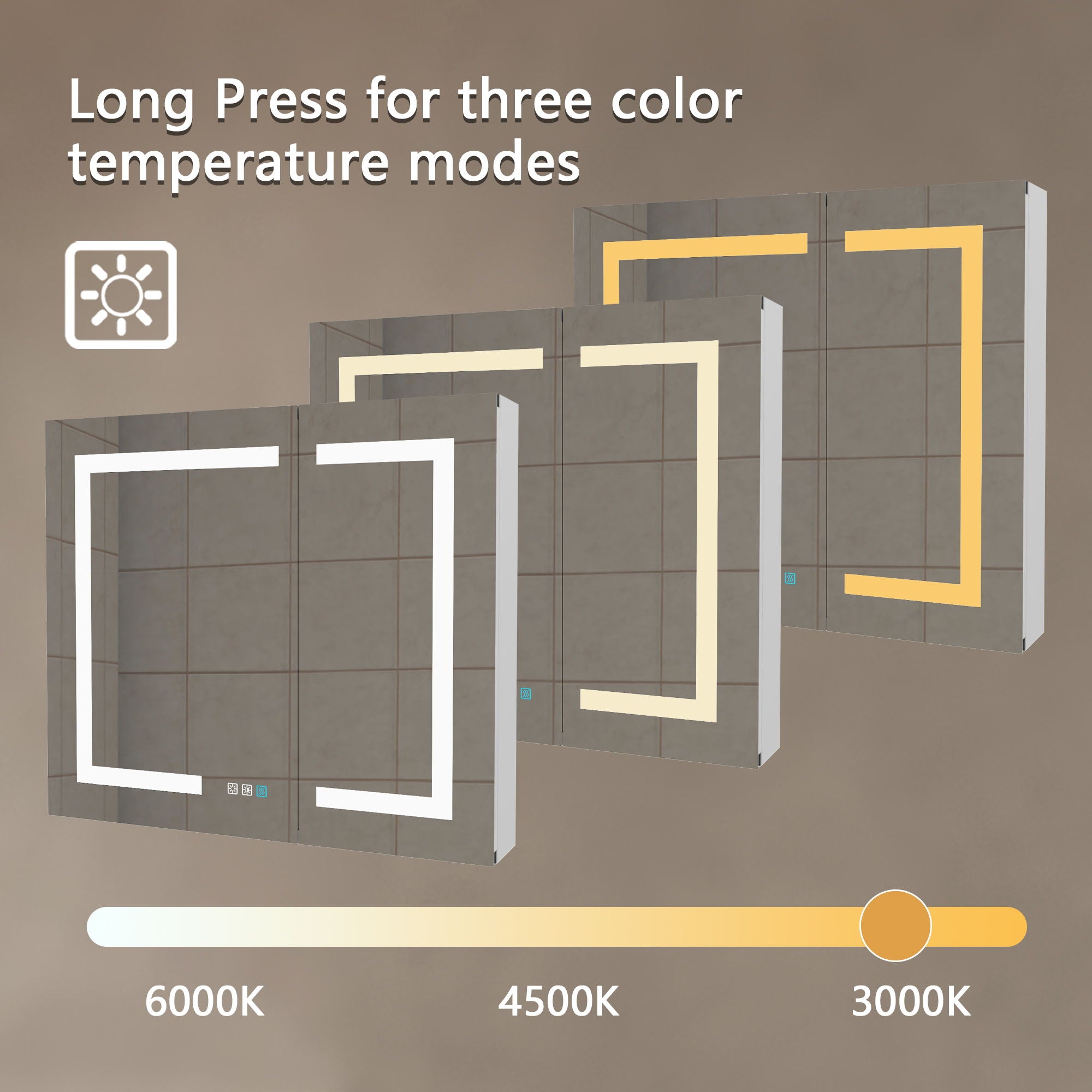 LED Lighted Bathroom Medicine Cabinet With Mirror, Recessed Or Surface LED Medicine Cabinet, Defog, Stepless Dimming, Color Temper Change, Storage Shelves - Best Buy Furniture