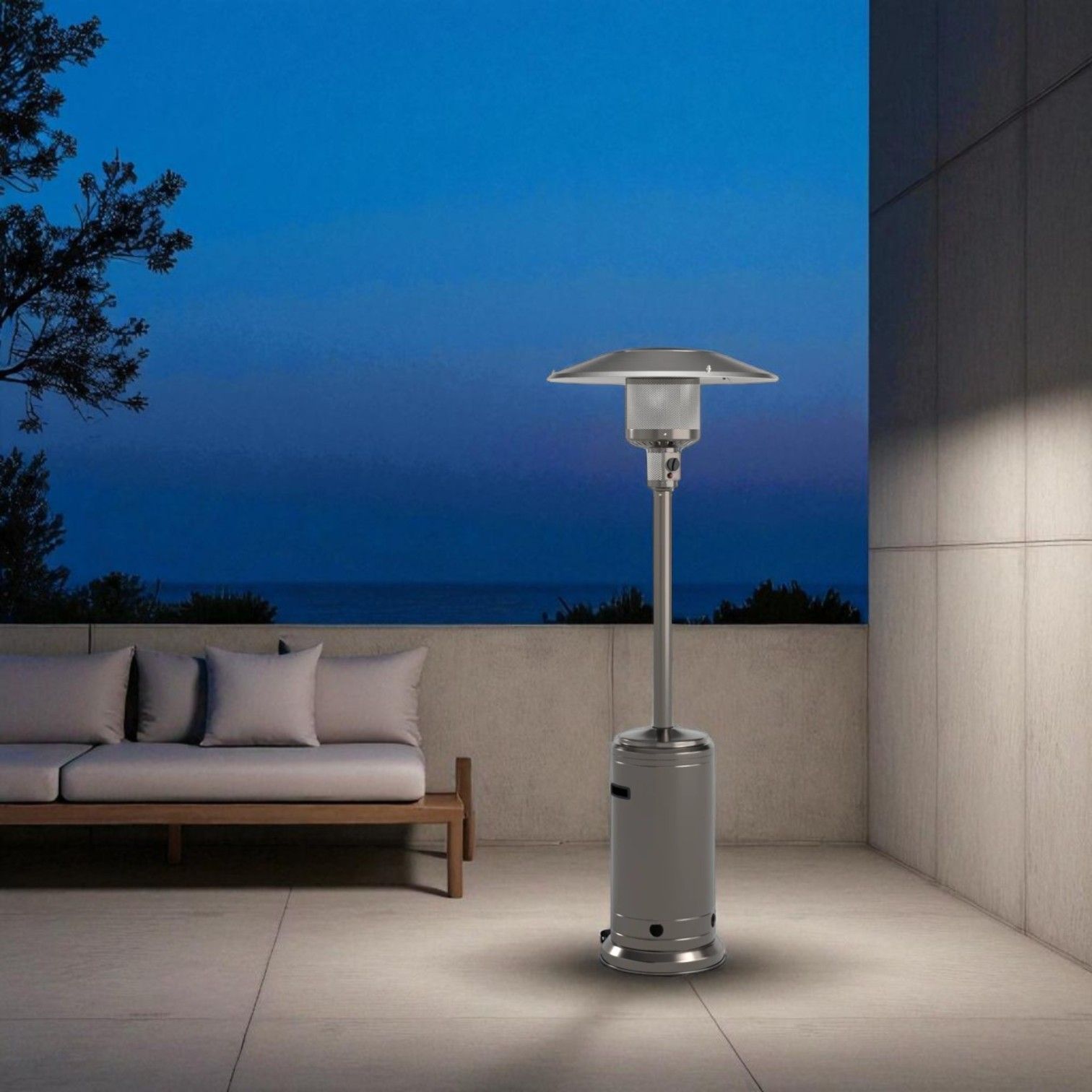 46, 000 Btu Standing Patio Heater - Best Buy Furniture