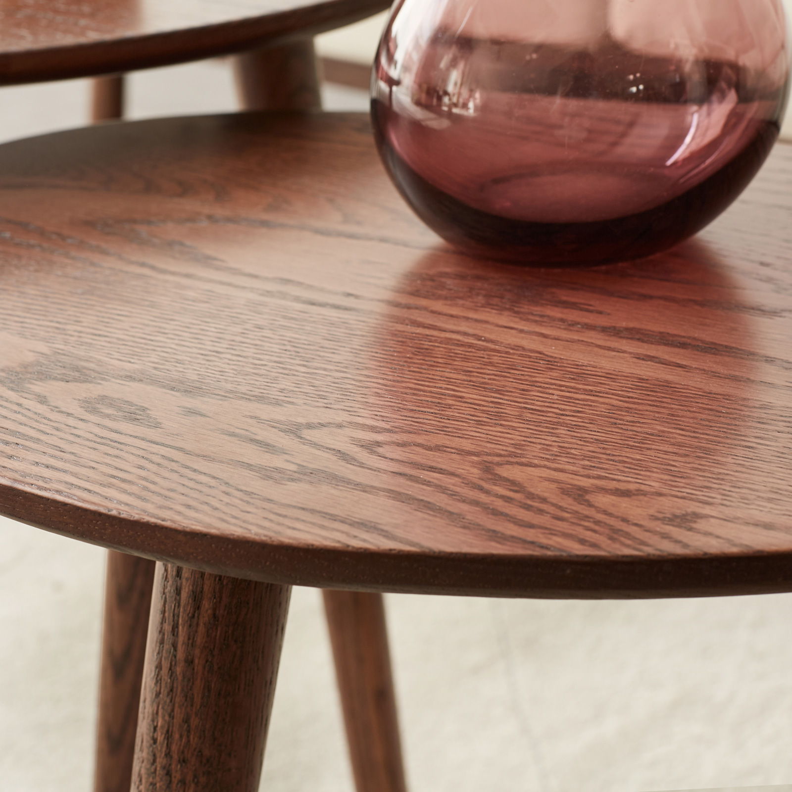 Center Table Low Table 100% Solid Oak Wood Top Plate Desk Pebble Shaped Natural Wooden Coffee Table - Walnut - Best Buy Furniture