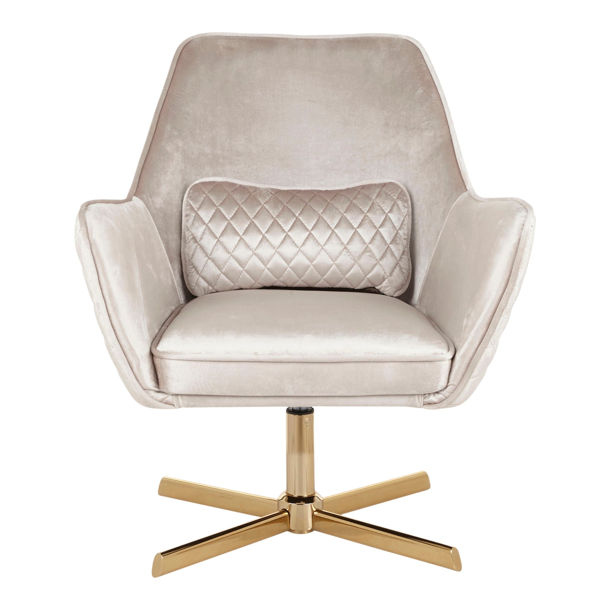 Diana - Contemporary Lounge Chair - Gold / Cream - Best Buy Furniture