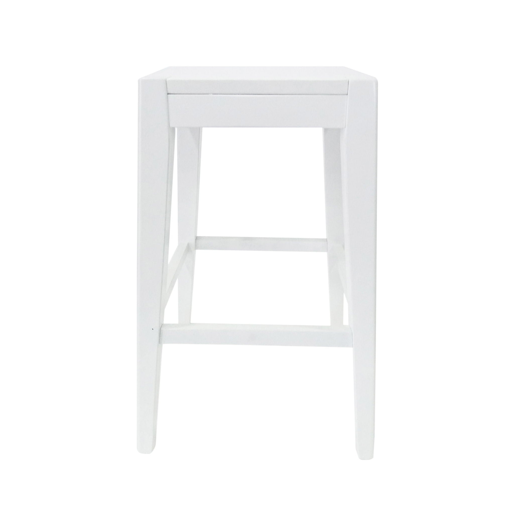 Counter Barstool (Set of 2), Rubber Wood - White - Best Buy Furniture
