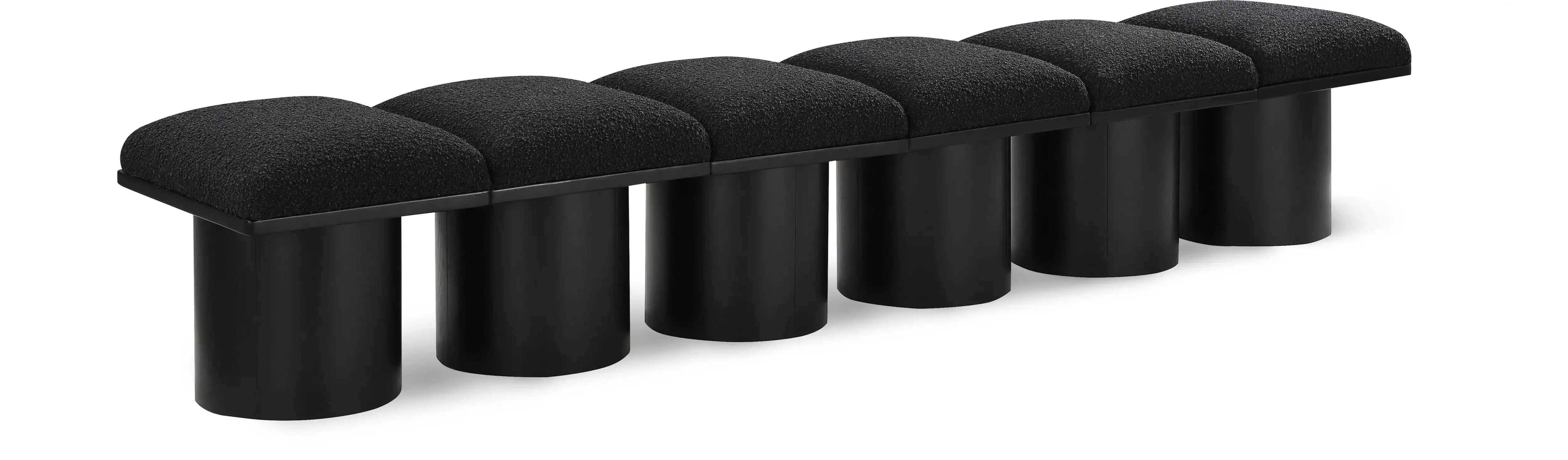Pavilion - 6 Piece Modular Bench With Black Base - Best Buy Furniture