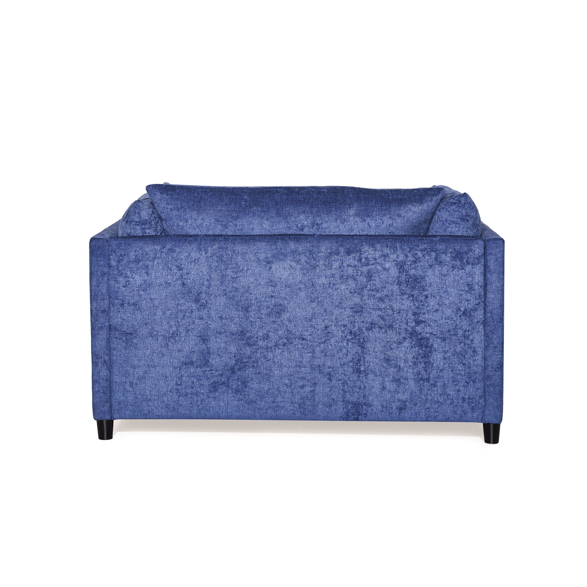 Modern Club Chair With Textured Upholstery And Pillow Accents - Navy Blue - Best Buy Furniture